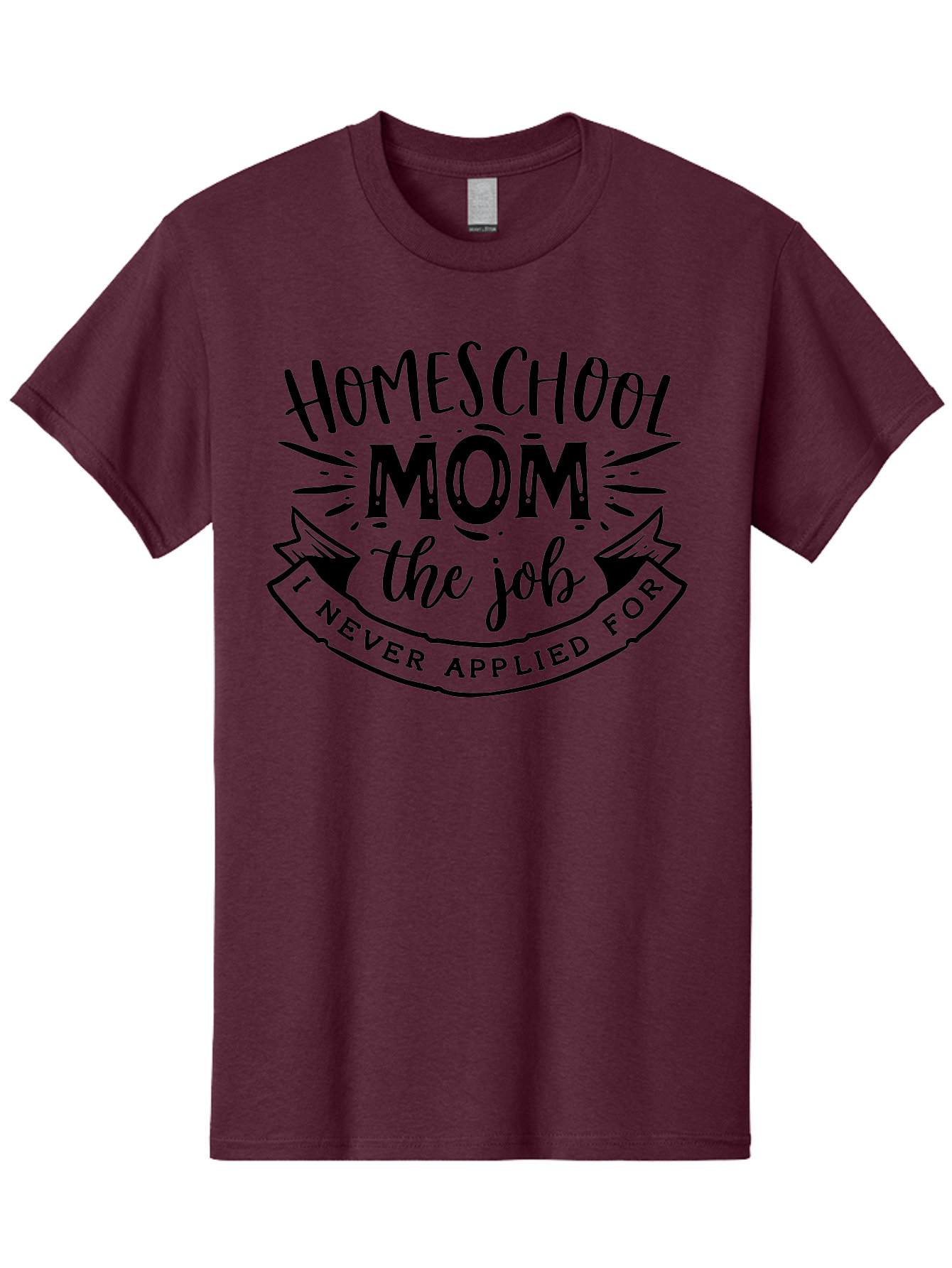 Homeschool-Mom-The-Job Men'S Graphic Tee, 100% Cotton, Comfortable Casual Summer Wear, Machine Washable, Homeschool Mom, Homeschooling, Motherhood, Parenting, Funny Quote, Humorous Graphic, Mom Life, Alternative Education Aab383