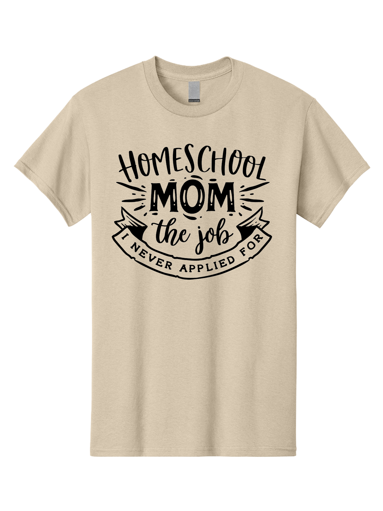 Homeschool-Mom-The-Job Men'S Graphic Tee, 100% Cotton, Comfortable Casual Summer Wear, Machine Washable, Homeschool Mom, Homeschooling, Motherhood, Parenting, Funny Quote, Humorous Graphic, Mom Life, Alternative Education Aab383