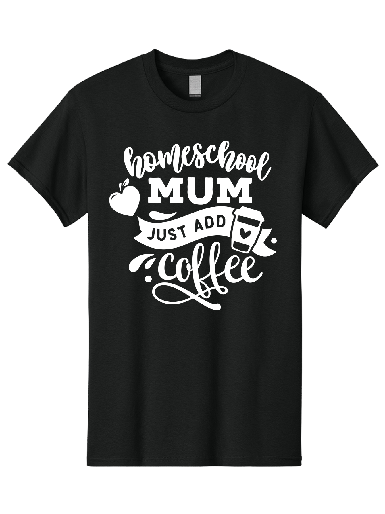 Homeschool-Mum-3 Men'S Graphic Tee, 100% Cotton, Comfortable Casual Summer Wear, Machine Washable, Homeschool Mom, Coffee Lover, Mom Life, Homeschooling, Coffee Addict, Mom Humor, Funny Quote, Inspirational Quote, Motherhood, Parenting Aab387