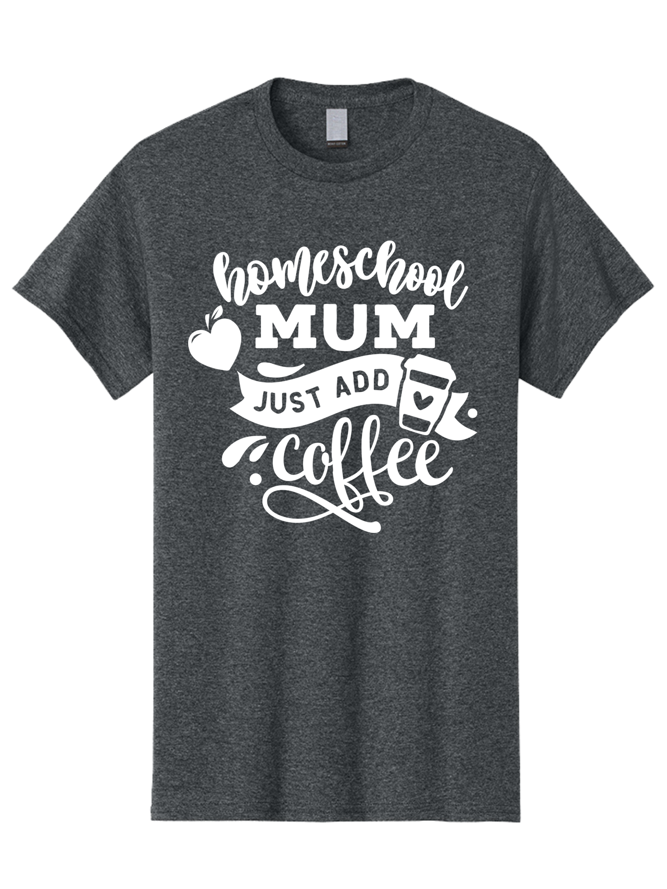 Homeschool-Mum-3 Men'S Graphic Tee, 100% Cotton, Comfortable Casual Summer Wear, Machine Washable, Homeschool Mom, Coffee Lover, Mom Life, Homeschooling, Coffee Addict, Mom Humor, Funny Quote, Inspirational Quote, Motherhood, Parenting Aab387
