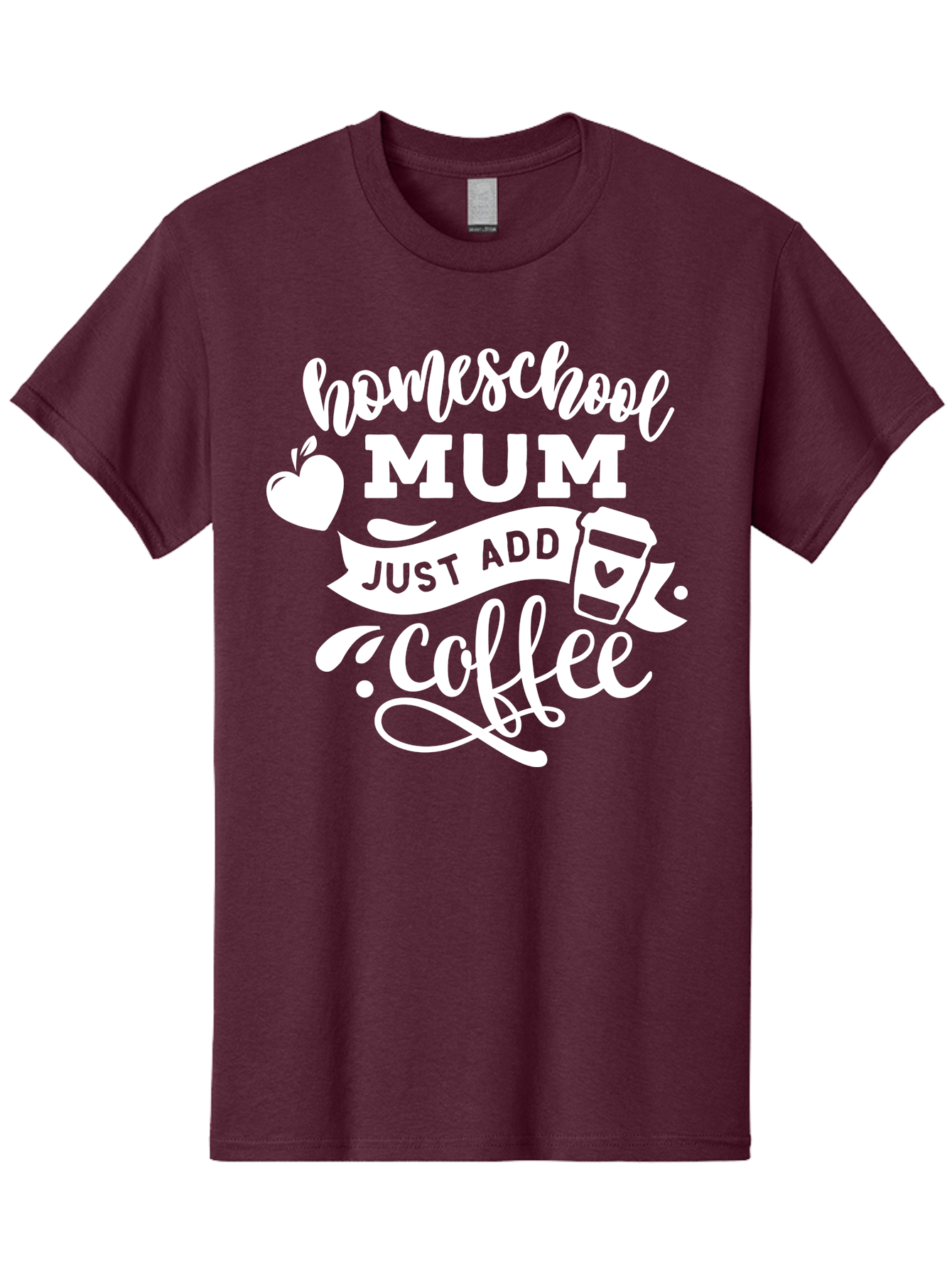 Homeschool-Mum-3 Men'S Graphic Tee, 100% Cotton, Comfortable Casual Summer Wear, Machine Washable, Homeschool Mom, Coffee Lover, Mom Life, Homeschooling, Coffee Addict, Mom Humor, Funny Quote, Inspirational Quote, Motherhood, Parenting Aab387