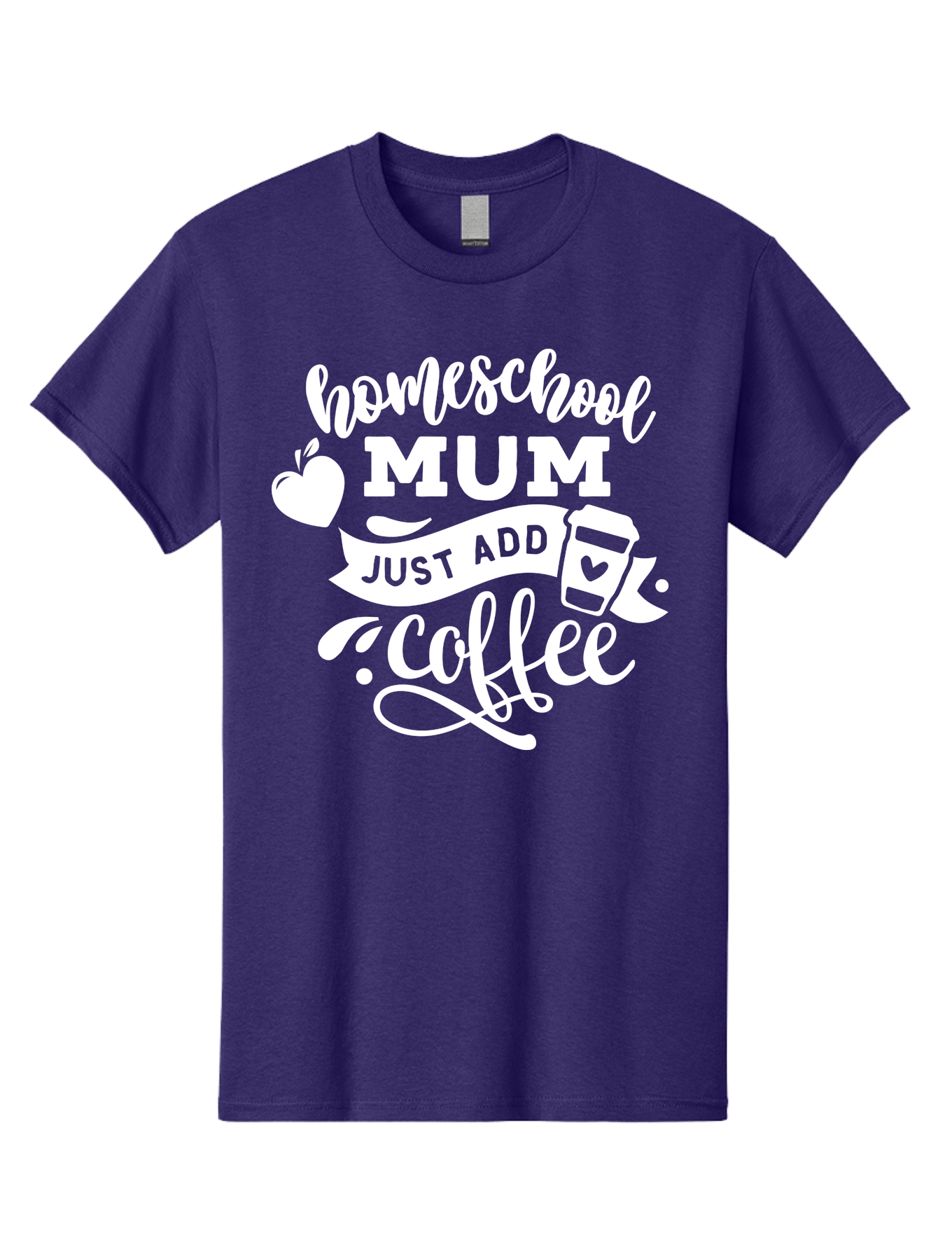 Homeschool-Mum-3 Men'S Graphic Tee, 100% Cotton, Comfortable Casual Summer Wear, Machine Washable, Homeschool Mom, Coffee Lover, Mom Life, Homeschooling, Coffee Addict, Mom Humor, Funny Quote, Inspirational Quote, Motherhood, Parenting Aab387