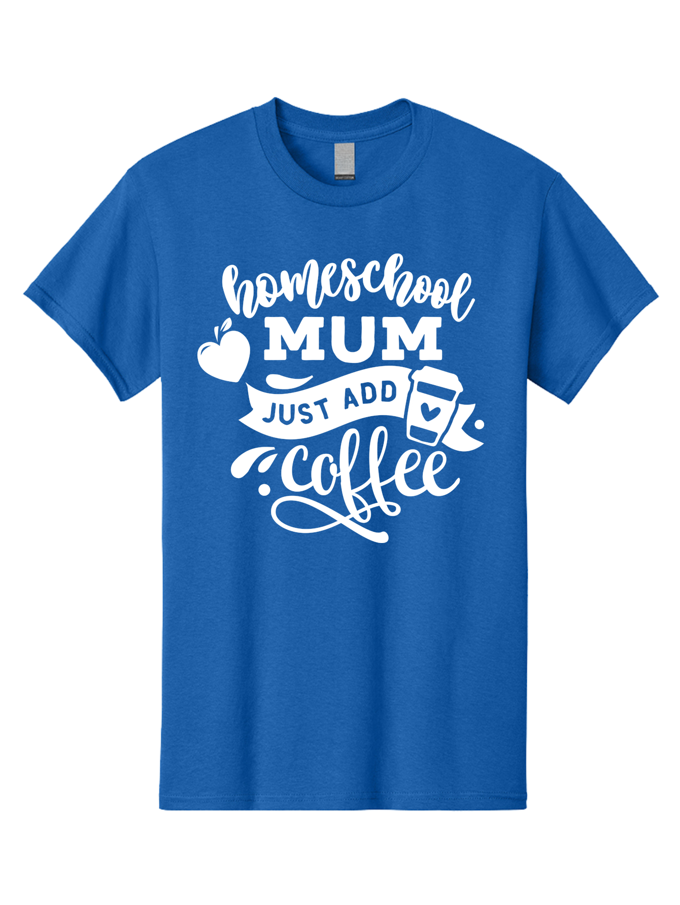 Homeschool-Mum-3 Men'S Graphic Tee, 100% Cotton, Comfortable Casual Summer Wear, Machine Washable, Homeschool Mom, Coffee Lover, Mom Life, Homeschooling, Coffee Addict, Mom Humor, Funny Quote, Inspirational Quote, Motherhood, Parenting Aab387