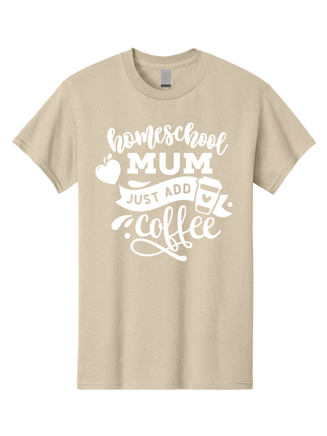 Homeschool-Mum-3 Men'S Graphic Tee, 100% Cotton, Comfortable Casual Summer Wear, Machine Washable, Homeschool Mom, Coffee Lover, Mom Life, Homeschooling, Coffee Addict, Mom Humor, Funny Quote, Inspirational Quote, Motherhood, Parenting Aab387