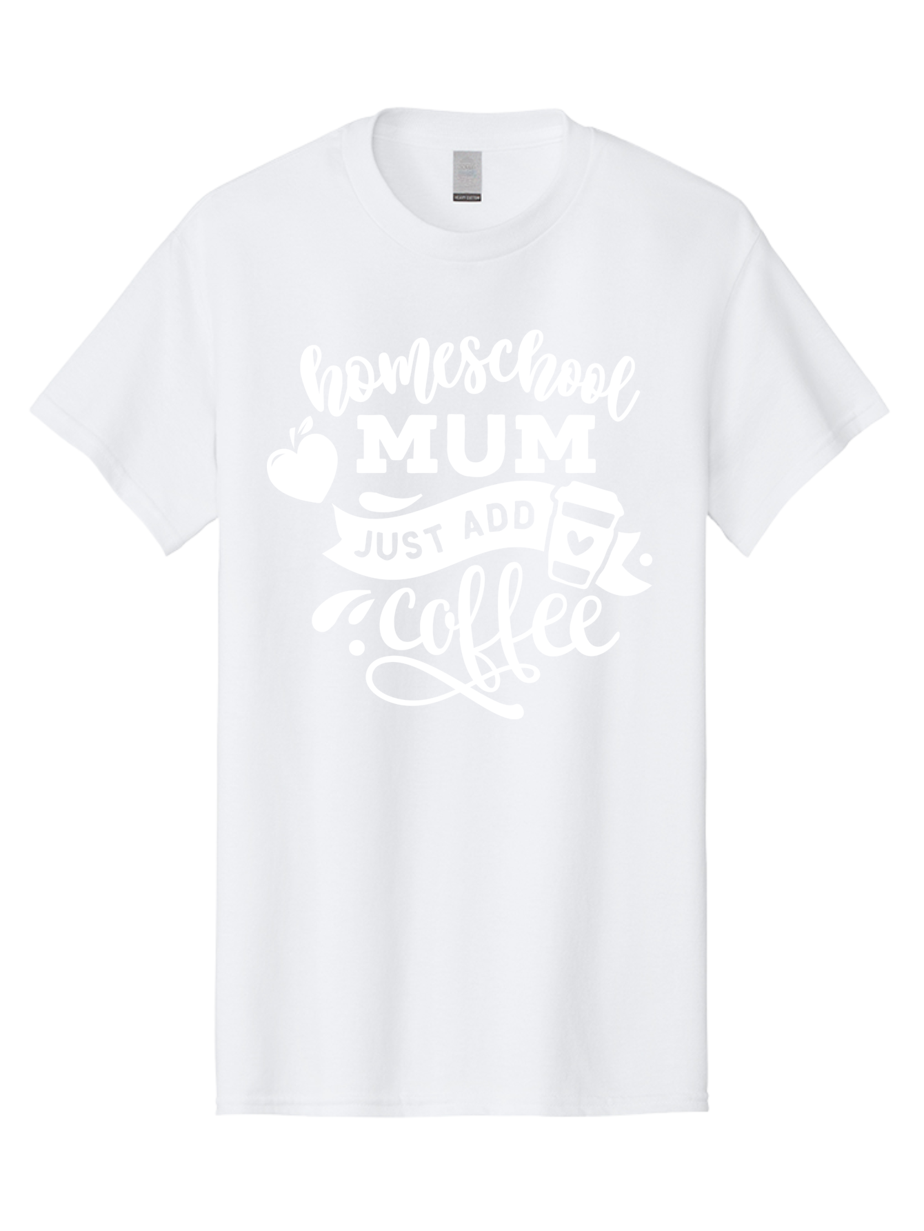 Homeschool-Mum-3 Men'S Graphic Tee, 100% Cotton, Comfortable Casual Summer Wear, Machine Washable, Homeschool Mom, Coffee Lover, Mom Life, Homeschooling, Coffee Addict, Mom Humor, Funny Quote, Inspirational Quote, Motherhood, Parenting Aab387