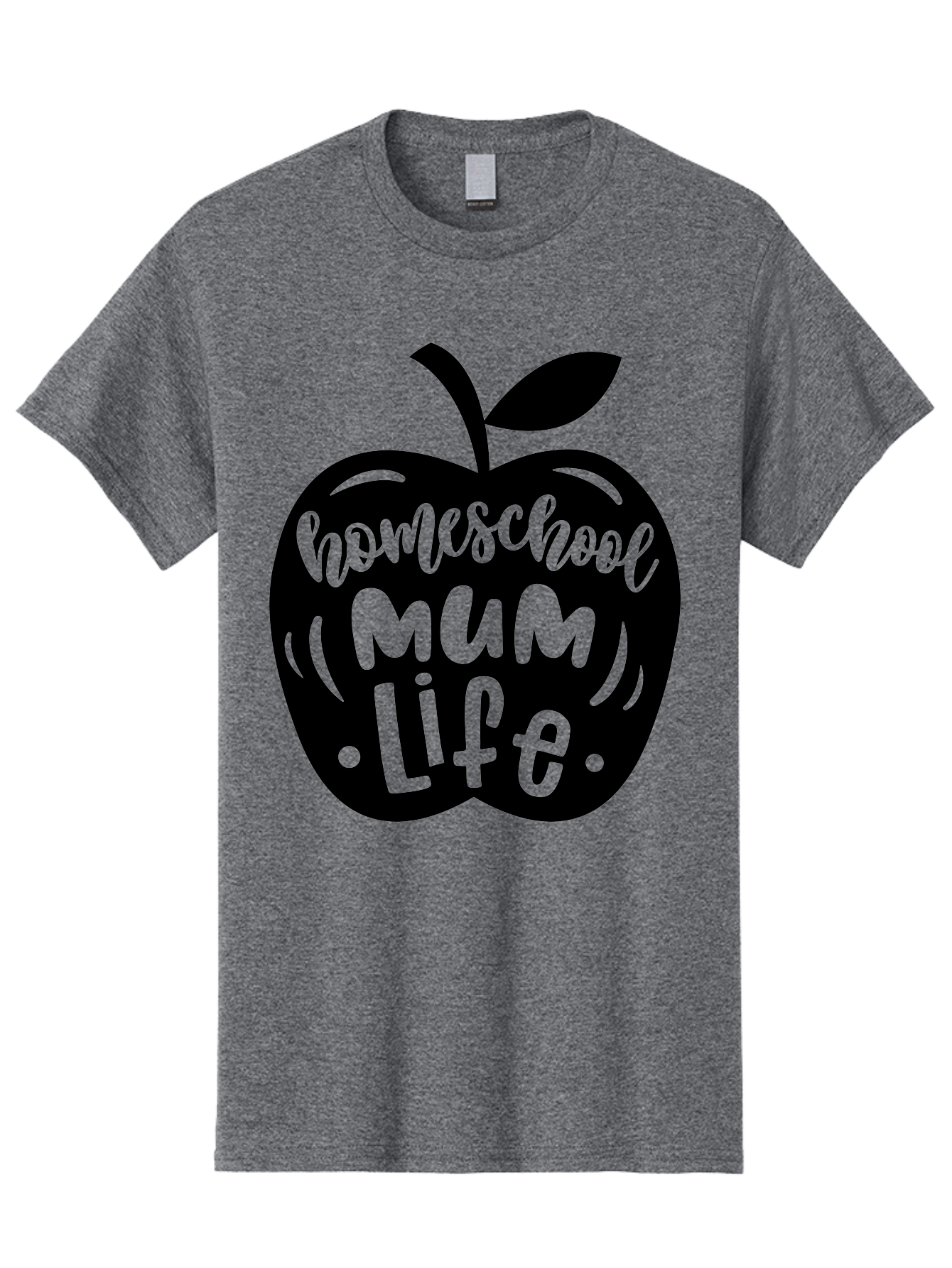 Homeschool-Mum-Life-1 Men'S Graphic Tee, 100% Cotton, Comfortable Casual Summer Wear, Machine Washable, Homeschooling, Parenting, Education, Motherhood, Lifestyle, Homeschool Mum Life, Apple Graphic, Mom Life Aab390