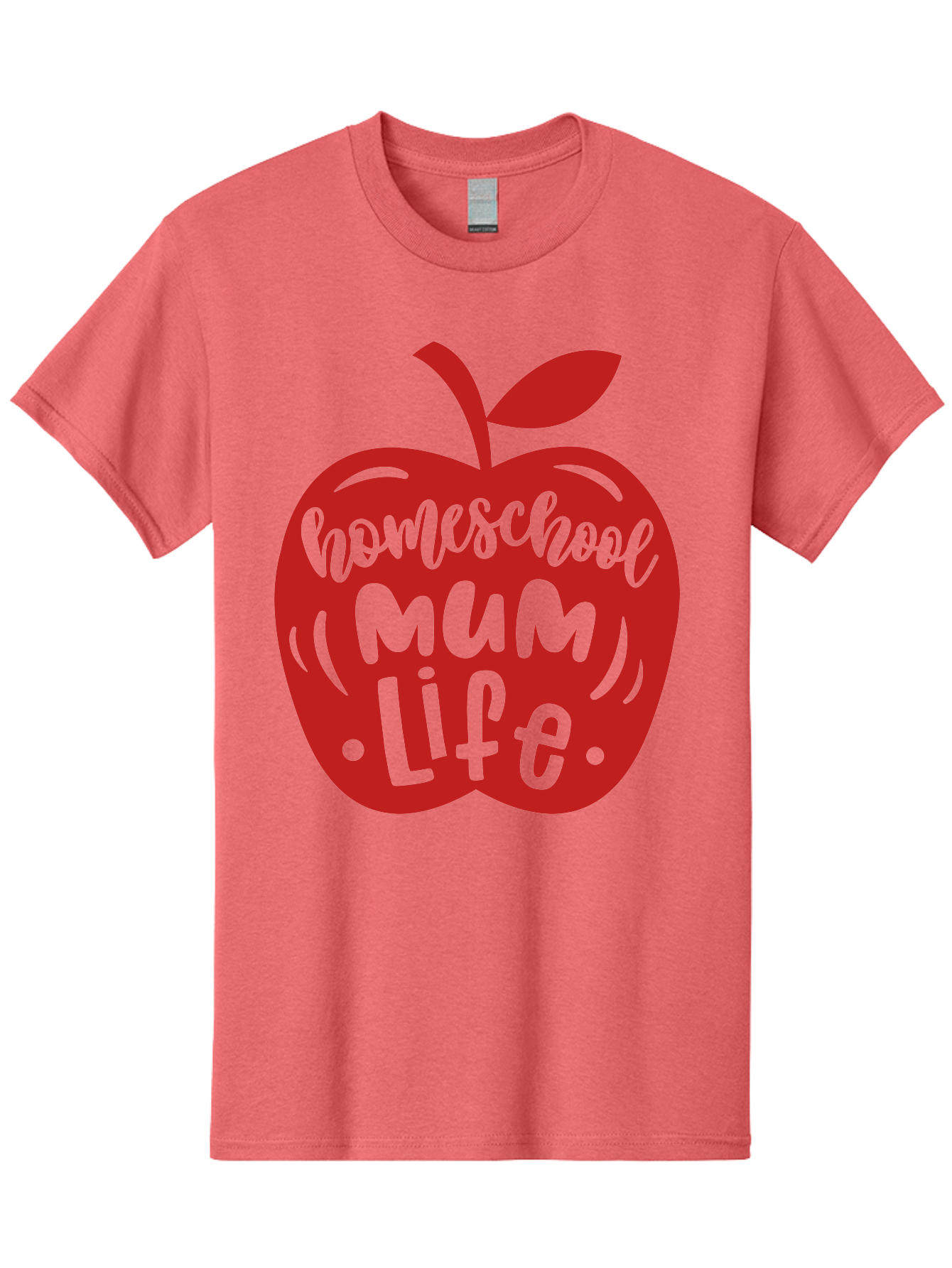 Homeschool-Mum-Life-2 Men'S Graphic Tee, 100% Cotton, Comfortable Casual Summer Wear, Machine Washable, Homeschooling, Parenting, Mom Life, Apple Graphic, Homeschool Mum, Education, Teaching, Motherhood, Family, Learning Aab391