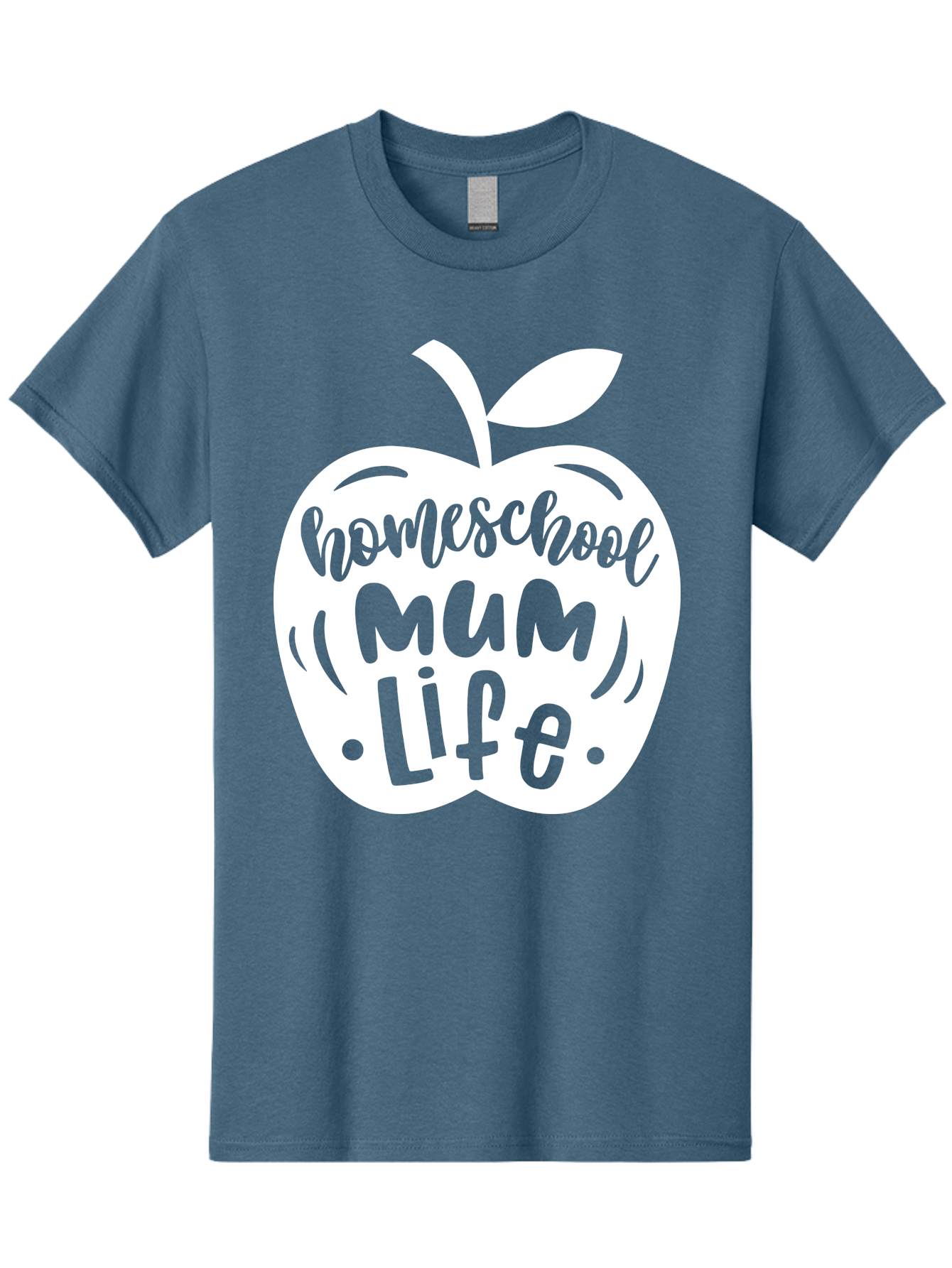 Homeschool-Mum-Life Men'S Graphic Tee, 100% Cotton, Comfortable Casual Summer Wear, Machine Washable, Homeschool Mum Life, Apple Graphic, Homeschooling Mother, Education, Parenting, Personalized Learning Aab392