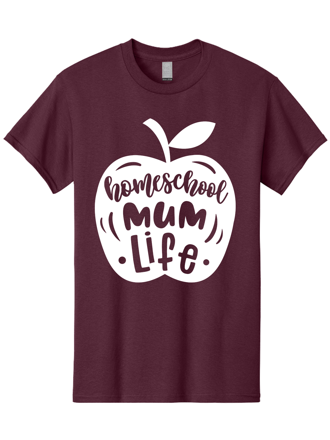 Homeschool-Mum-Life Men'S Graphic Tee, 100% Cotton, Comfortable Casual Summer Wear, Machine Washable, Homeschool Mum Life, Apple Graphic, Homeschooling Mother, Education, Parenting, Personalized Learning Aab392
