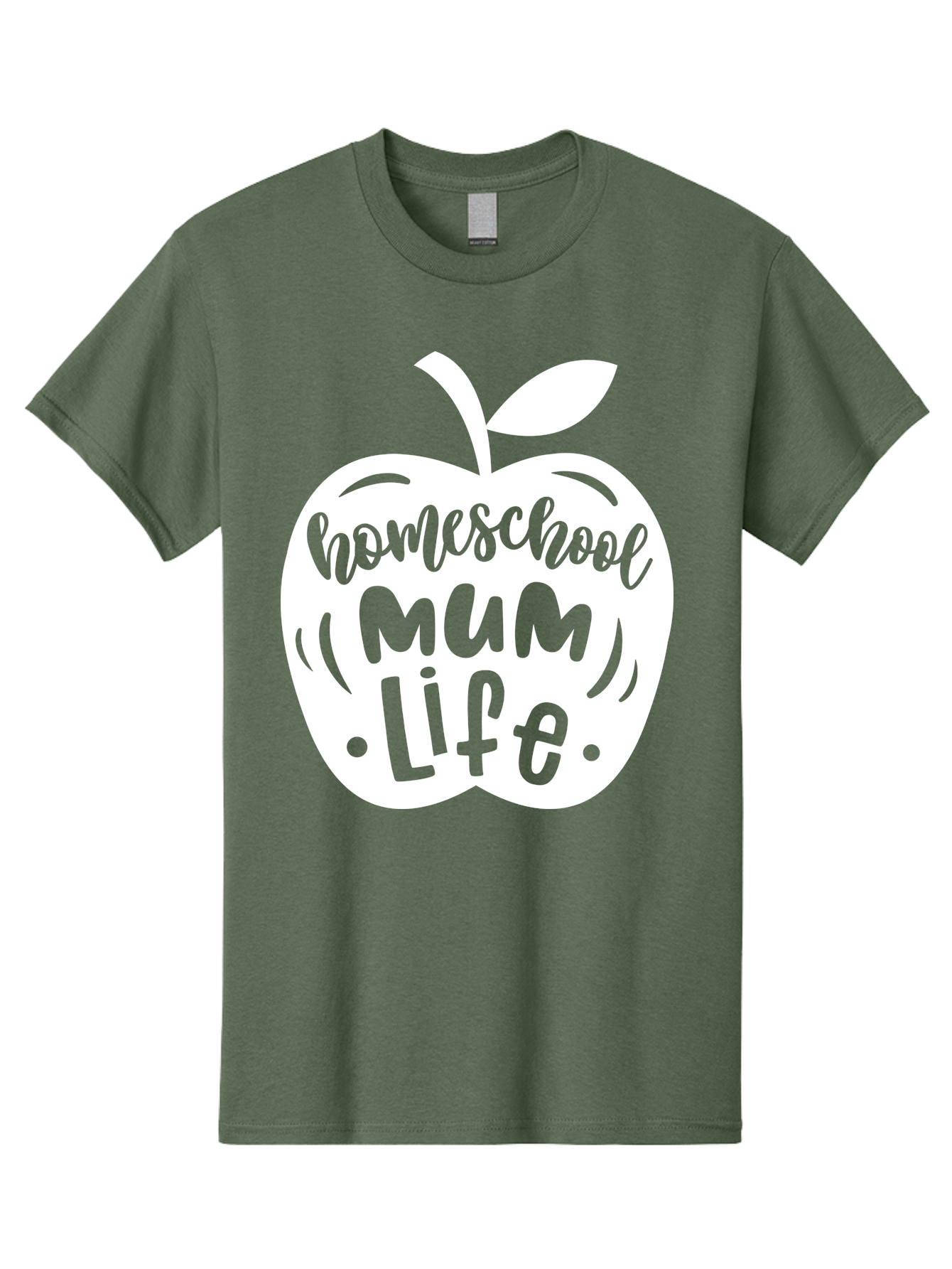 Homeschool-Mum-Life Men'S Graphic Tee, 100% Cotton, Comfortable Casual Summer Wear, Machine Washable, Homeschool Mum Life, Apple Graphic, Homeschooling Mother, Education, Parenting, Personalized Learning Aab392