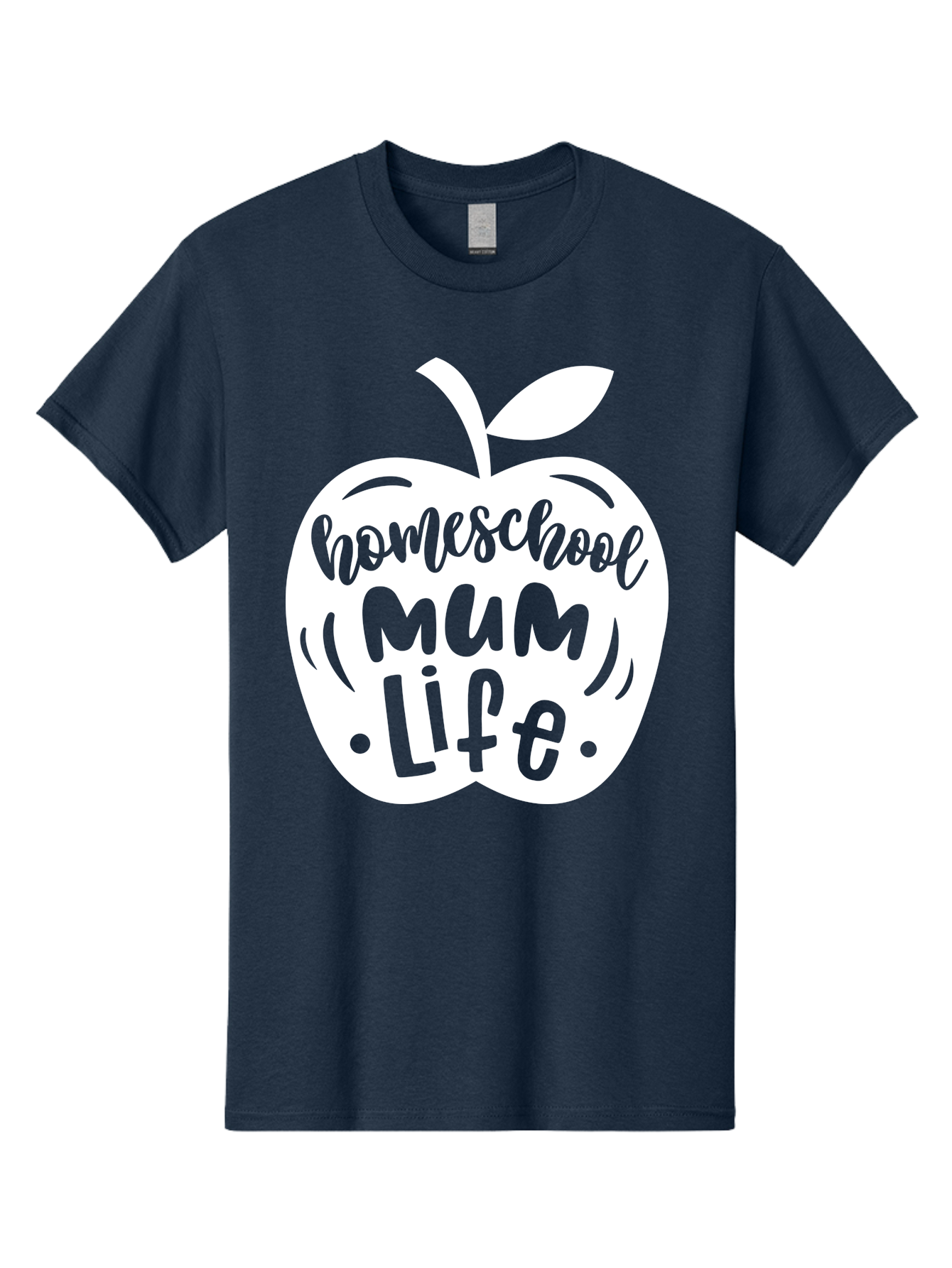 Homeschool-Mum-Life Men'S Graphic Tee, 100% Cotton, Comfortable Casual Summer Wear, Machine Washable, Homeschool Mum Life, Apple Graphic, Homeschooling Mother, Education, Parenting, Personalized Learning Aab392