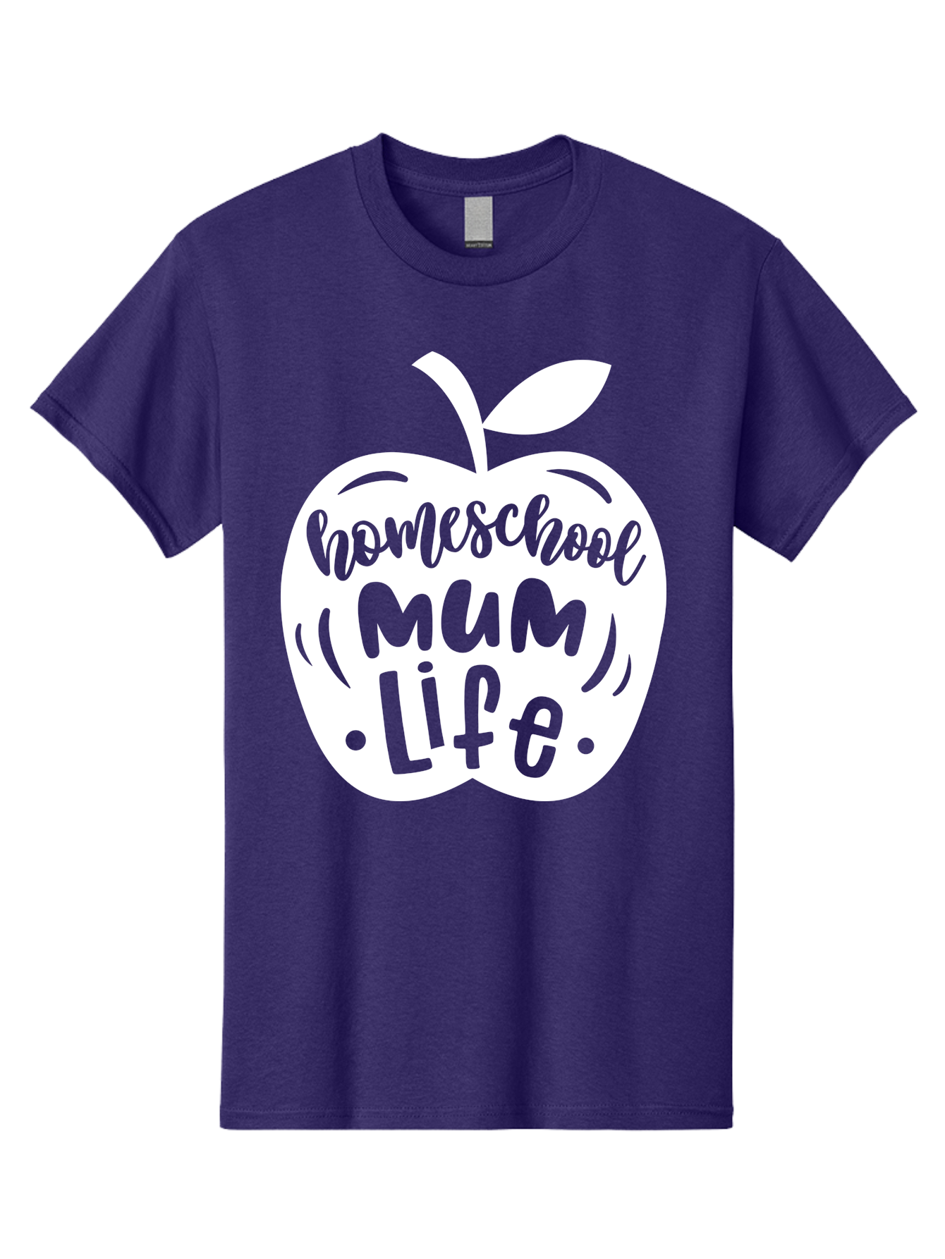 Homeschool-Mum-Life Men'S Graphic Tee, 100% Cotton, Comfortable Casual Summer Wear, Machine Washable, Homeschool Mum Life, Apple Graphic, Homeschooling Mother, Education, Parenting, Personalized Learning Aab392