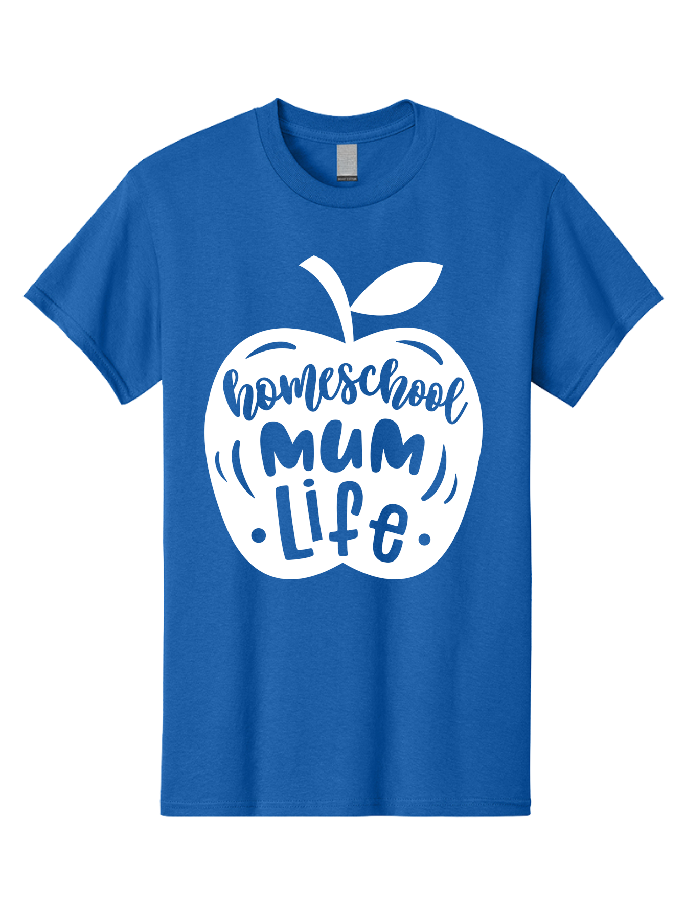 Homeschool-Mum-Life Men'S Graphic Tee, 100% Cotton, Comfortable Casual Summer Wear, Machine Washable, Homeschool Mum Life, Apple Graphic, Homeschooling Mother, Education, Parenting, Personalized Learning Aab392