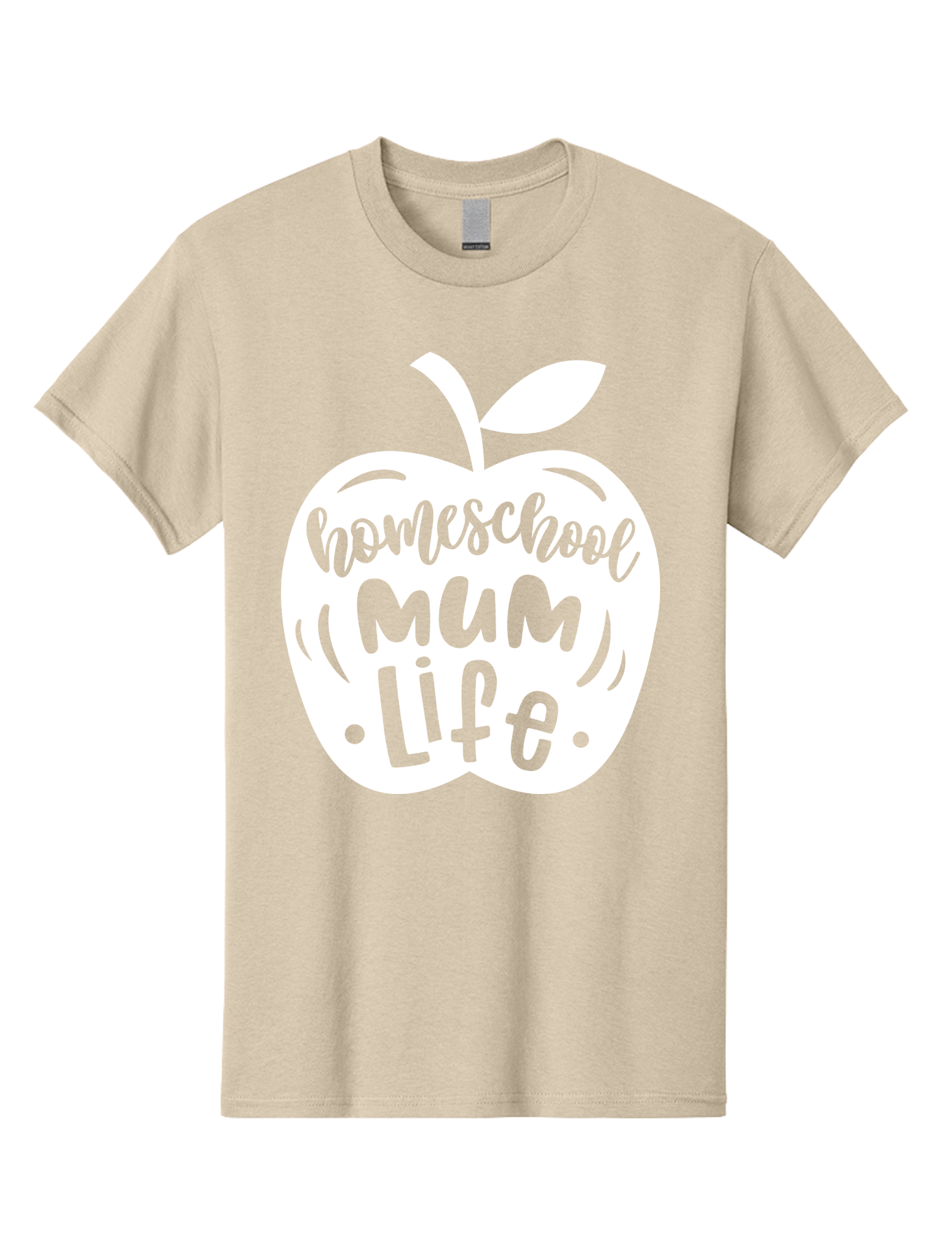 Homeschool-Mum-Life Men'S Graphic Tee, 100% Cotton, Comfortable Casual Summer Wear, Machine Washable, Homeschool Mum Life, Apple Graphic, Homeschooling Mother, Education, Parenting, Personalized Learning Aab392
