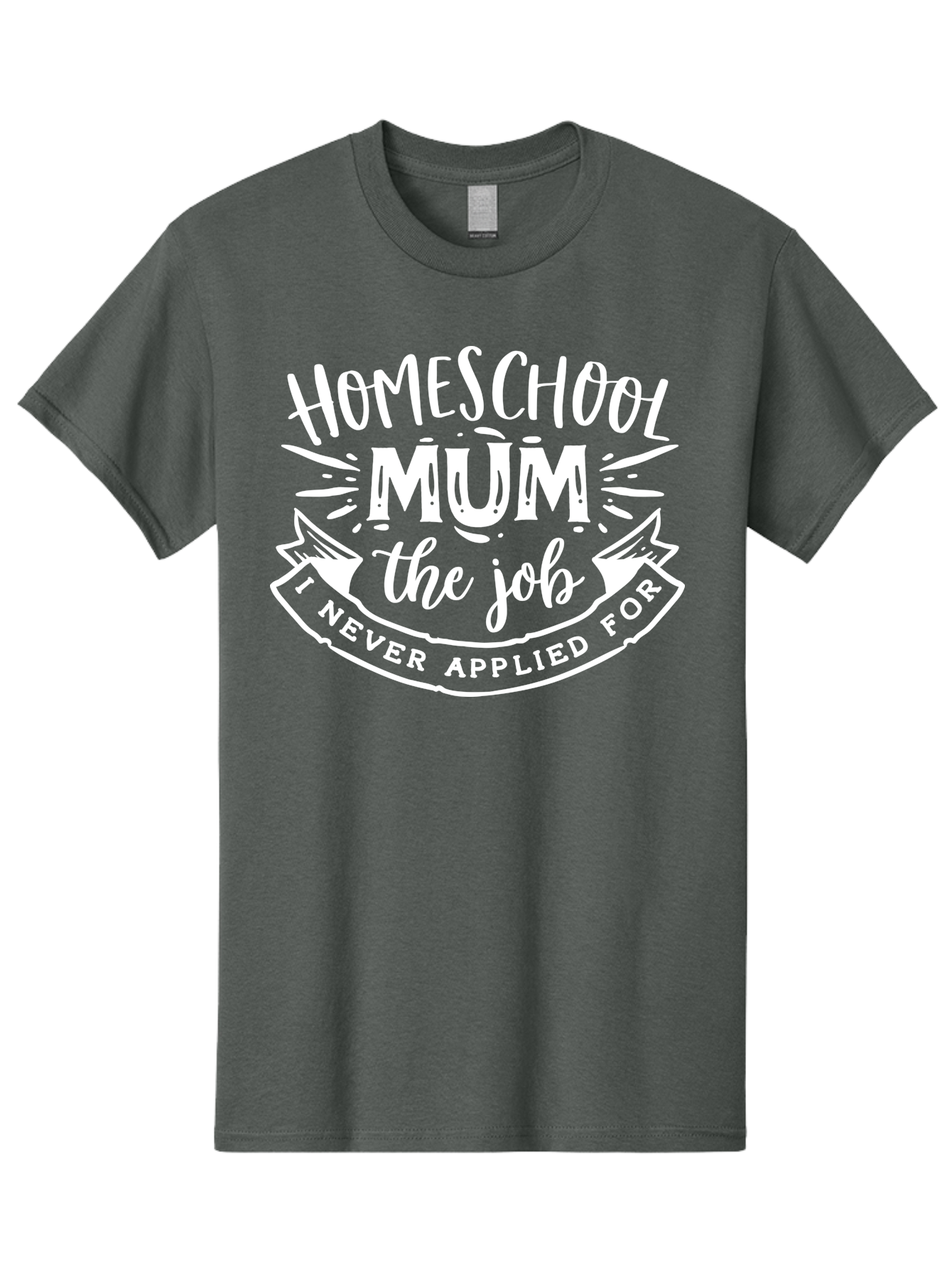 Homeschool-Mum-The-Job Men'S Graphic Tee, 100% Cotton, Comfortable Casual Summer Wear, Machine Washable, Homeschool Mom, Funny Quote, Humorous Design, Parenting Humor, Mom Life, Homeschooling, Parenting Quote, Mom Joke, Humorous Quote, Aab398