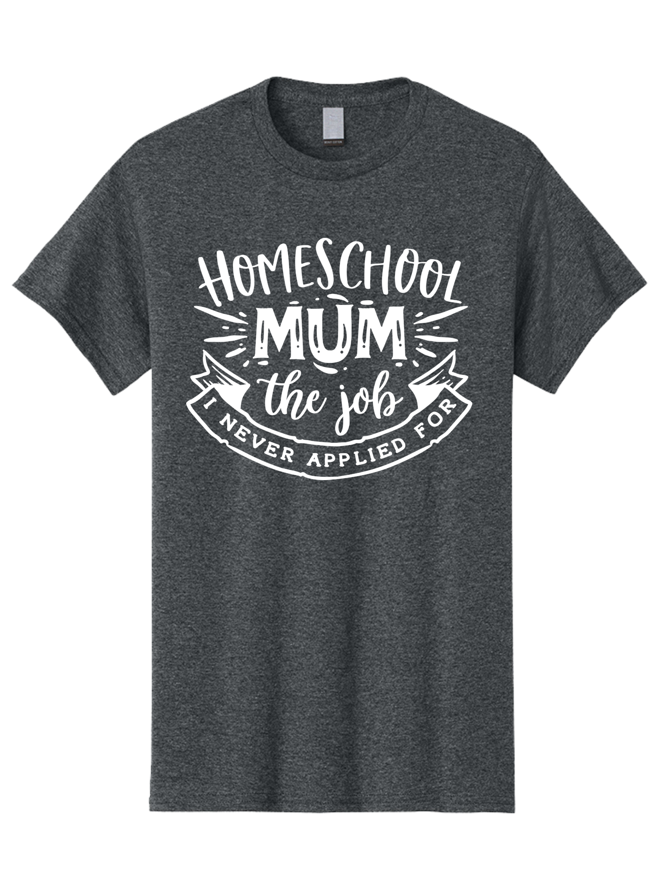 Homeschool-Mum-The-Job Men'S Graphic Tee, 100% Cotton, Comfortable Casual Summer Wear, Machine Washable, Homeschool Mom, Funny Quote, Humorous Design, Parenting Humor, Mom Life, Homeschooling, Parenting Quote, Mom Joke, Humorous Quote, Aab398