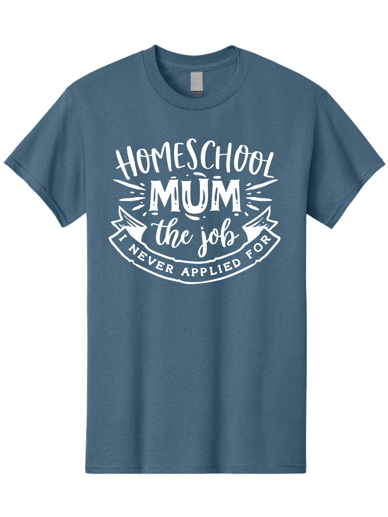 Homeschool-Mum-The-Job Men'S Graphic Tee, 100% Cotton, Comfortable Casual Summer Wear, Machine Washable, Homeschool Mom, Funny Quote, Humorous Design, Parenting Humor, Mom Life, Homeschooling, Parenting Quote, Mom Joke, Humorous Quote, Aab398