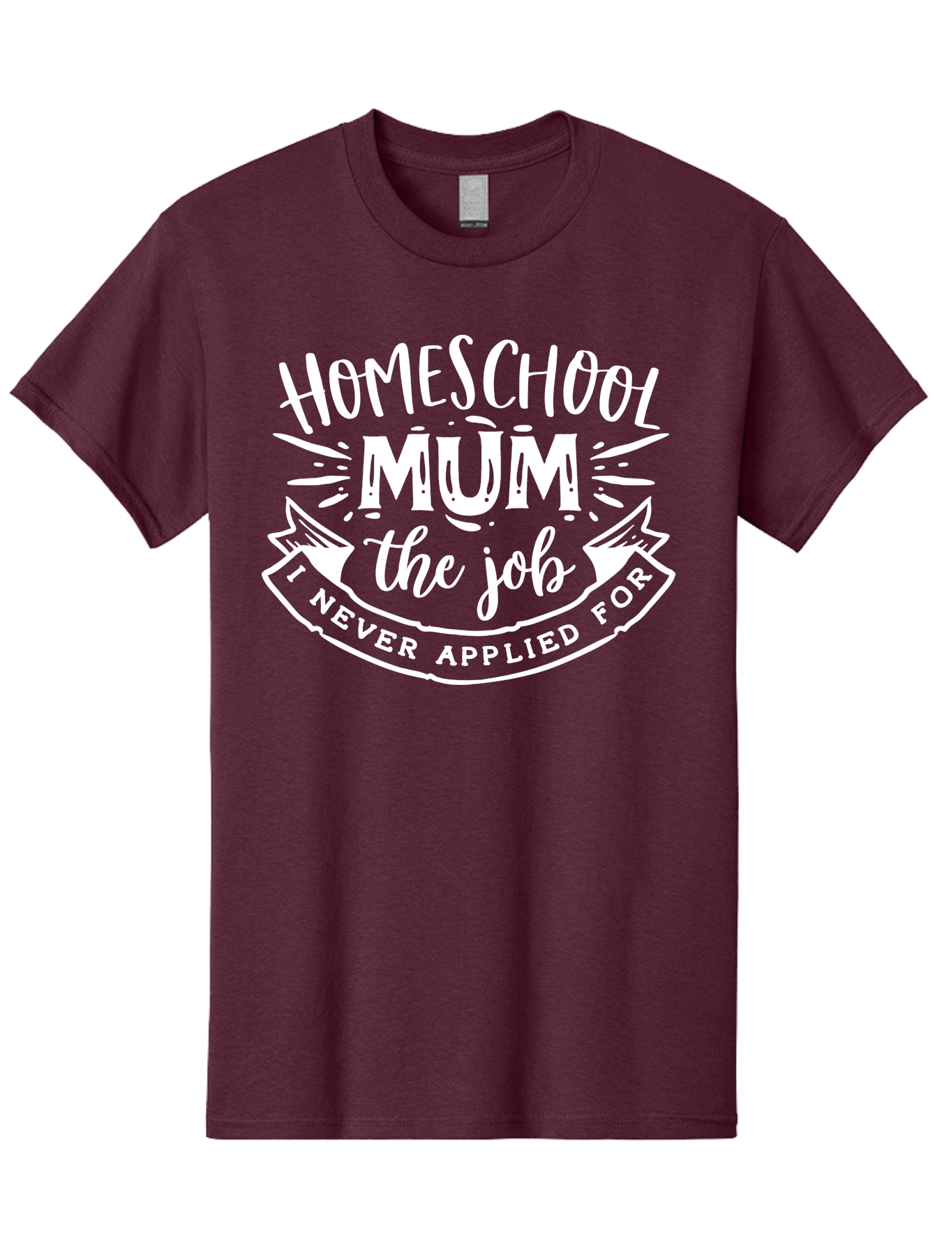 Homeschool-Mum-The-Job Men'S Graphic Tee, 100% Cotton, Comfortable Casual Summer Wear, Machine Washable, Homeschool Mom, Funny Quote, Humorous Design, Parenting Humor, Mom Life, Homeschooling, Parenting Quote, Mom Joke, Humorous Quote, Aab398