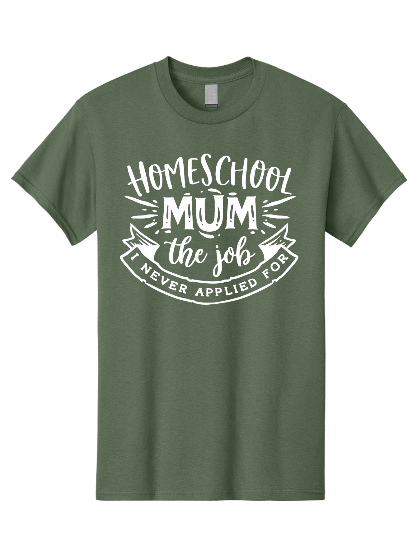 Homeschool-Mum-The-Job Men'S Graphic Tee, 100% Cotton, Comfortable Casual Summer Wear, Machine Washable, Homeschool Mom, Funny Quote, Humorous Design, Parenting Humor, Mom Life, Homeschooling, Parenting Quote, Mom Joke, Humorous Quote, Aab398