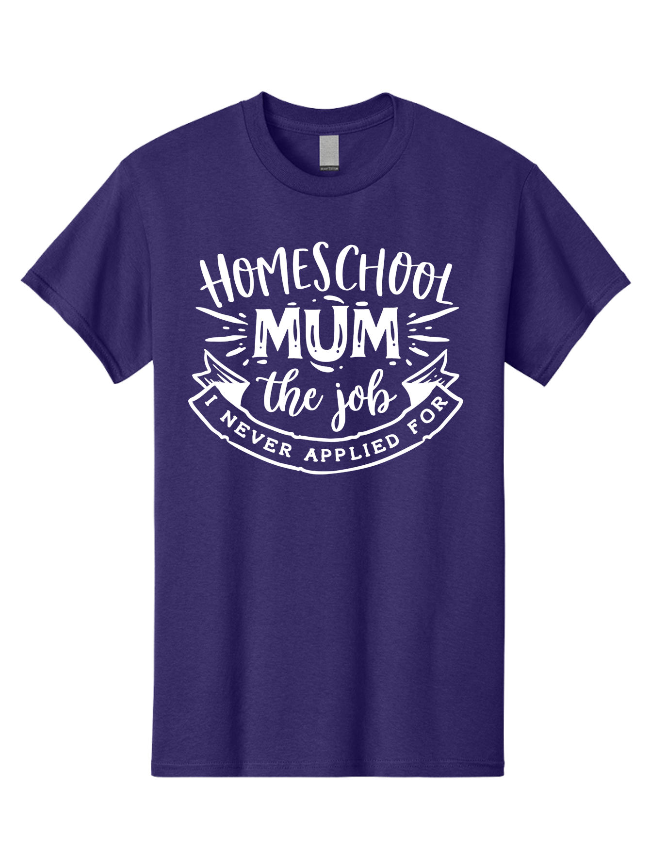 Homeschool-Mum-The-Job Men'S Graphic Tee, 100% Cotton, Comfortable Casual Summer Wear, Machine Washable, Homeschool Mom, Funny Quote, Humorous Design, Parenting Humor, Mom Life, Homeschooling, Parenting Quote, Mom Joke, Humorous Quote, Aab398