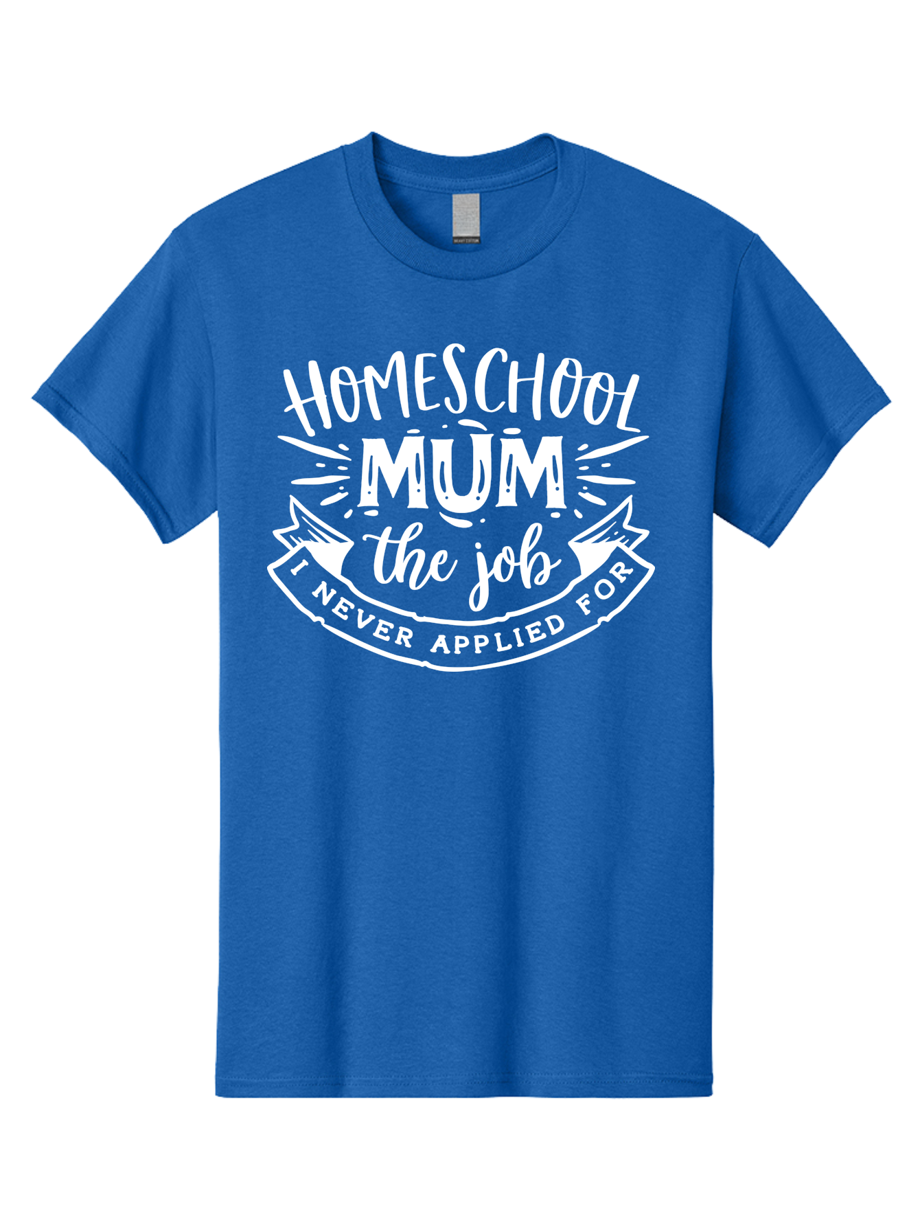 Homeschool-Mum-The-Job Men'S Graphic Tee, 100% Cotton, Comfortable Casual Summer Wear, Machine Washable, Homeschool Mom, Funny Quote, Humorous Design, Parenting Humor, Mom Life, Homeschooling, Parenting Quote, Mom Joke, Humorous Quote, Aab398