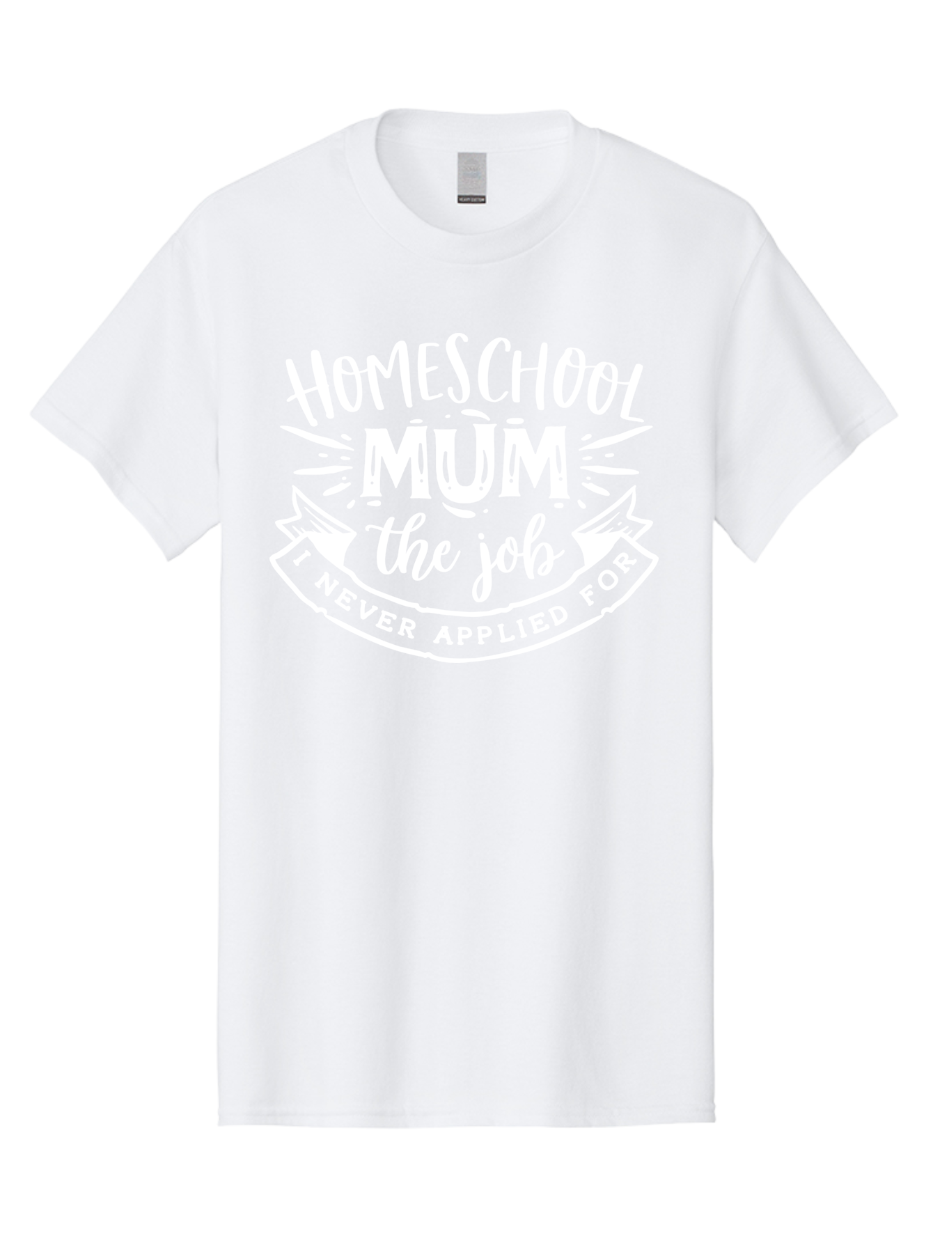 Homeschool-Mum-The-Job Men'S Graphic Tee, 100% Cotton, Comfortable Casual Summer Wear, Machine Washable, Homeschool Mom, Funny Quote, Humorous Design, Parenting Humor, Mom Life, Homeschooling, Parenting Quote, Mom Joke, Humorous Quote, Aab398