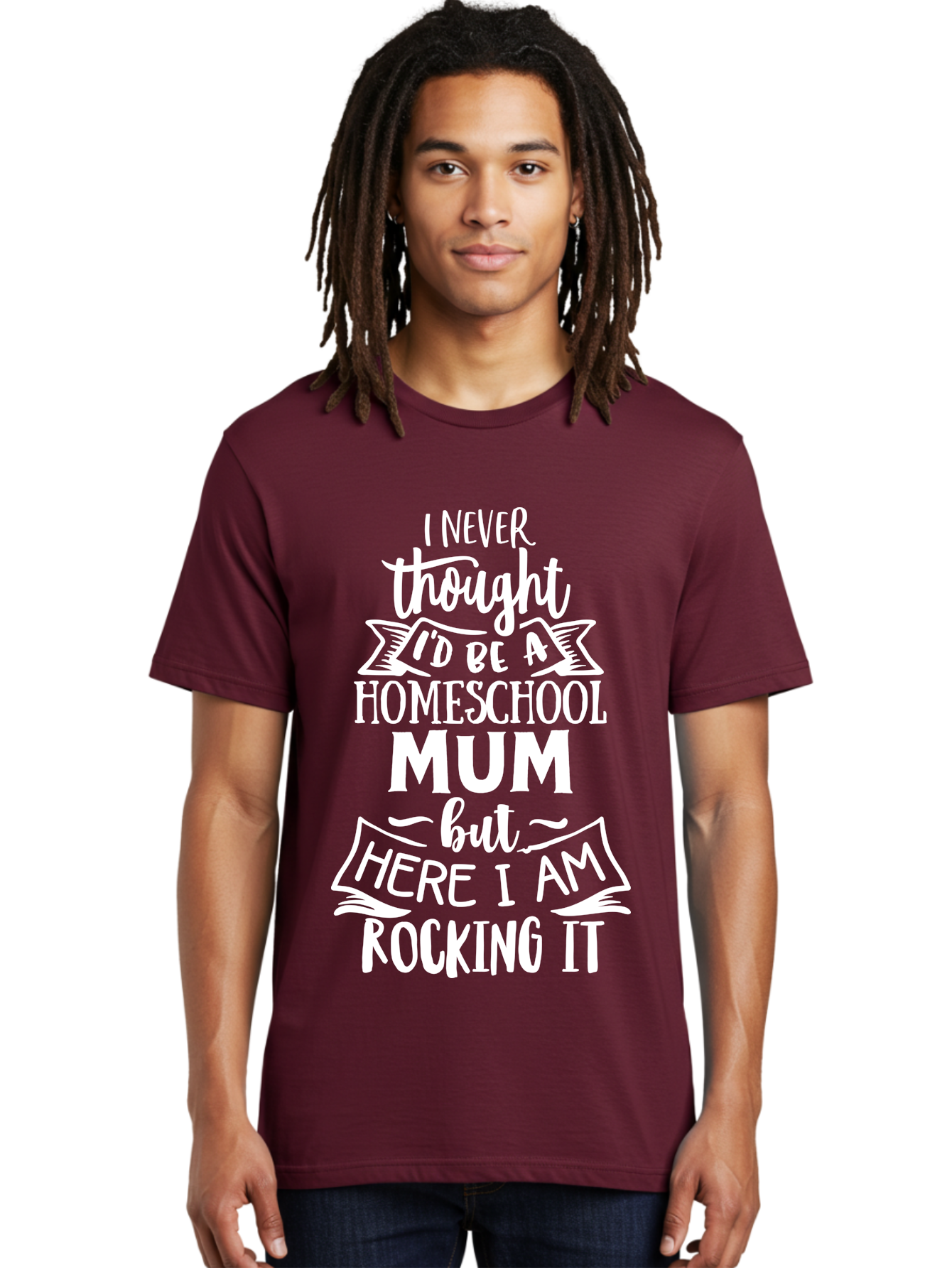 Homeschool-Mum Men'S Graphic Tee, 100% Cotton, Comfortable Casual Summer Wear, Machine Washable, Homeschool Mom, Parenting Quote, Homeschooling Inspiration, Mom Life, Funny Parenting, Inspirational Quote, Mom Quotes, Homeschooling Journey Aab399