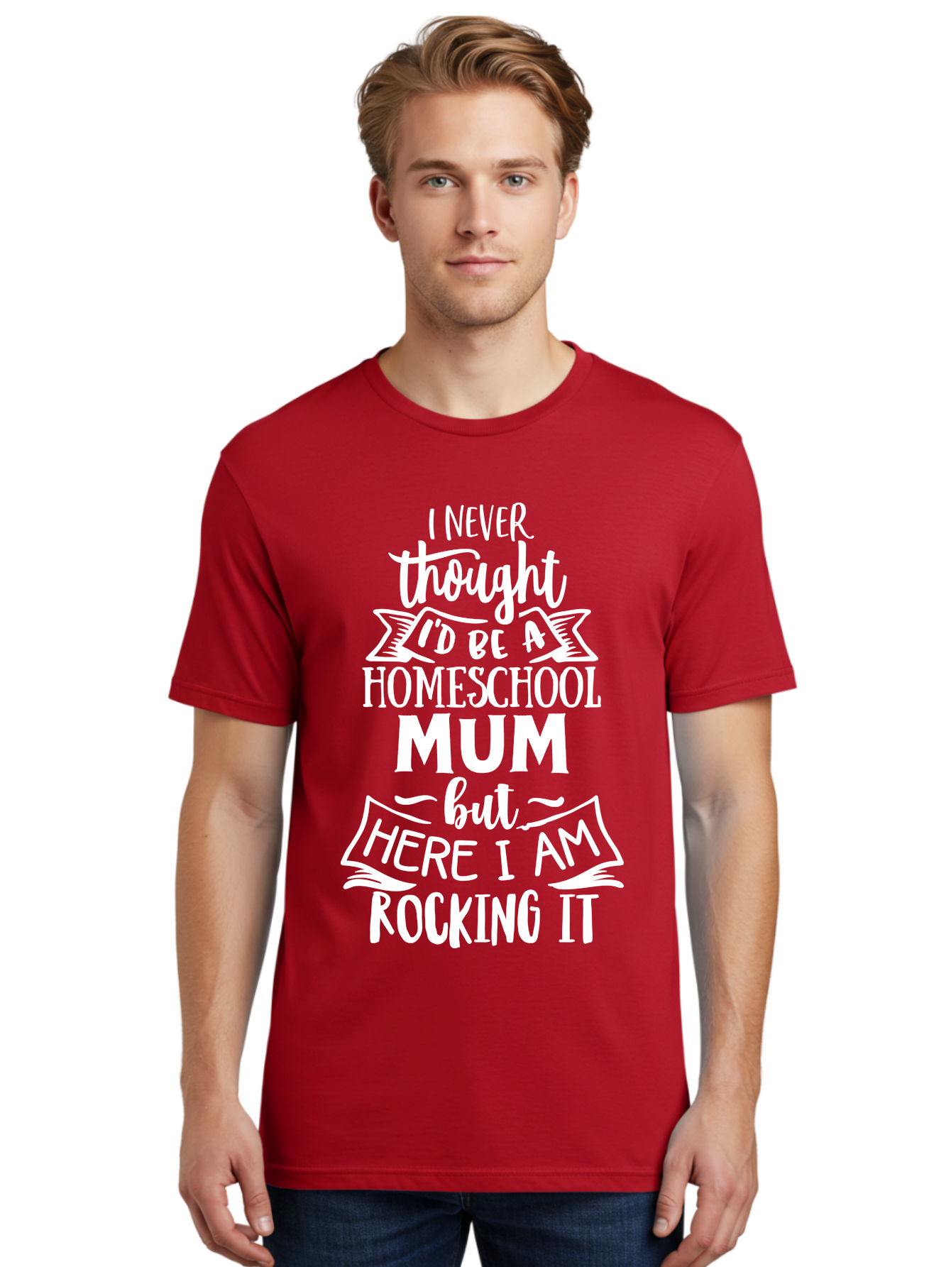Homeschool-Mum Men'S Graphic Tee, 100% Cotton, Comfortable Casual Summer Wear, Machine Washable, Homeschool Mom, Parenting Quote, Homeschooling Inspiration, Mom Life, Funny Parenting, Inspirational Quote, Mom Quotes, Homeschooling Journey Aab399