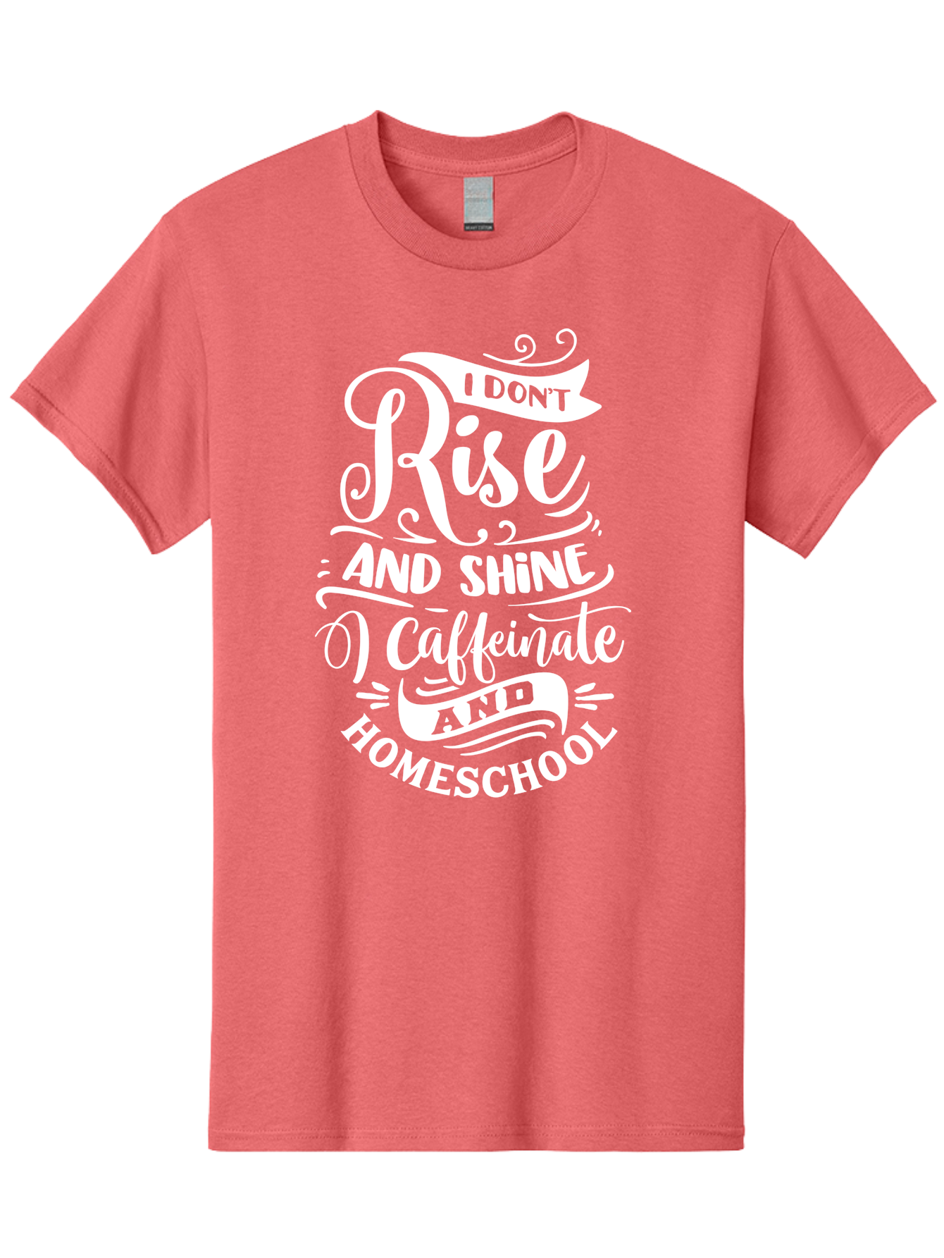 I-Don-T-Rise-And-Shine-I-Caffeinate-And-Homeschool Men'S Graphic Tee, 100% Cotton, Comfortable Casual Summer Wear, Machine Washable, Homeschooling Humor, Funny Homeschool Quotes, Coffee Fueled, Caffeinated Homeschooler, Parenting Memes, Aab402