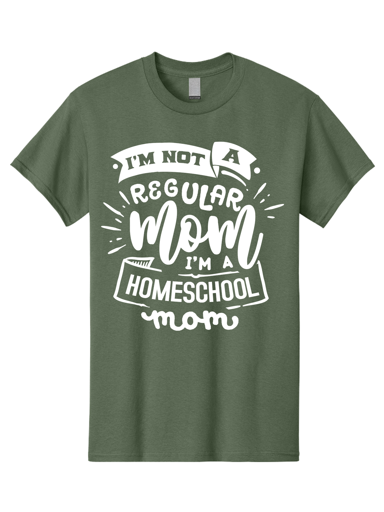 I-M-Not-A-Regular-Mom-I-M-A-Homeschool-Mom Men'S Graphic Tee, 100% Cotton, Comfortable Casual Summer Wear, Machine Washable, Homeschool Mom, Proud Parent, Alternative Education, Dedicated Mother, Homeschooling Lifestyle, Mom Quotes, Aab404
