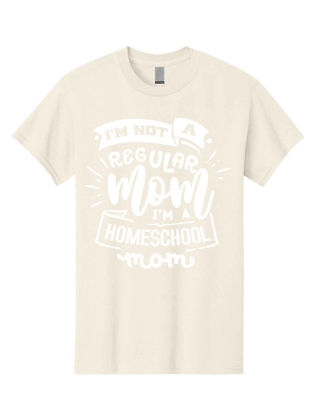 I-M-Not-A-Regular-Mom-I-M-A-Homeschool-Mom Men'S Graphic Tee, 100% Cotton, Comfortable Casual Summer Wear, Machine Washable, Homeschool Mom, Proud Parent, Alternative Education, Dedicated Mother, Homeschooling Lifestyle, Mom Quotes, Aab404