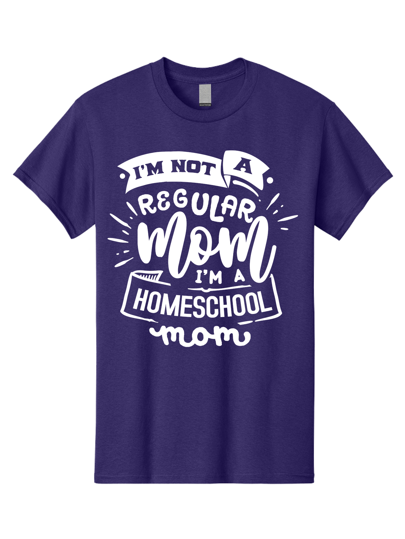 I-M-Not-A-Regular-Mom-I-M-A-Homeschool-Mom Men'S Graphic Tee, 100% Cotton, Comfortable Casual Summer Wear, Machine Washable, Homeschool Mom, Proud Parent, Alternative Education, Dedicated Mother, Homeschooling Lifestyle, Mom Quotes, Aab404