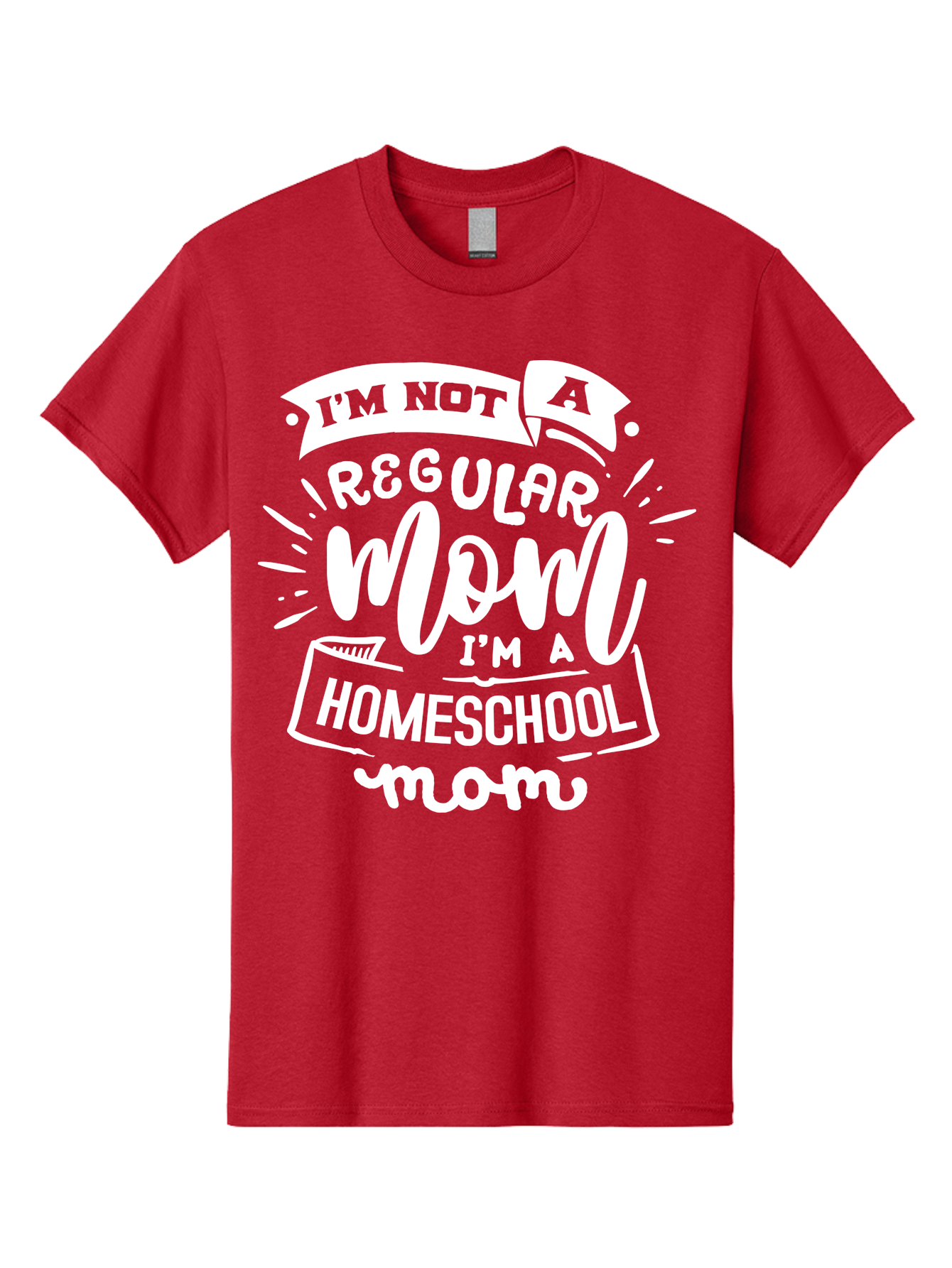 I-M-Not-A-Regular-Mom-I-M-A-Homeschool-Mom Men'S Graphic Tee, 100% Cotton, Comfortable Casual Summer Wear, Machine Washable, Homeschool Mom, Proud Parent, Alternative Education, Dedicated Mother, Homeschooling Lifestyle, Mom Quotes, Aab404