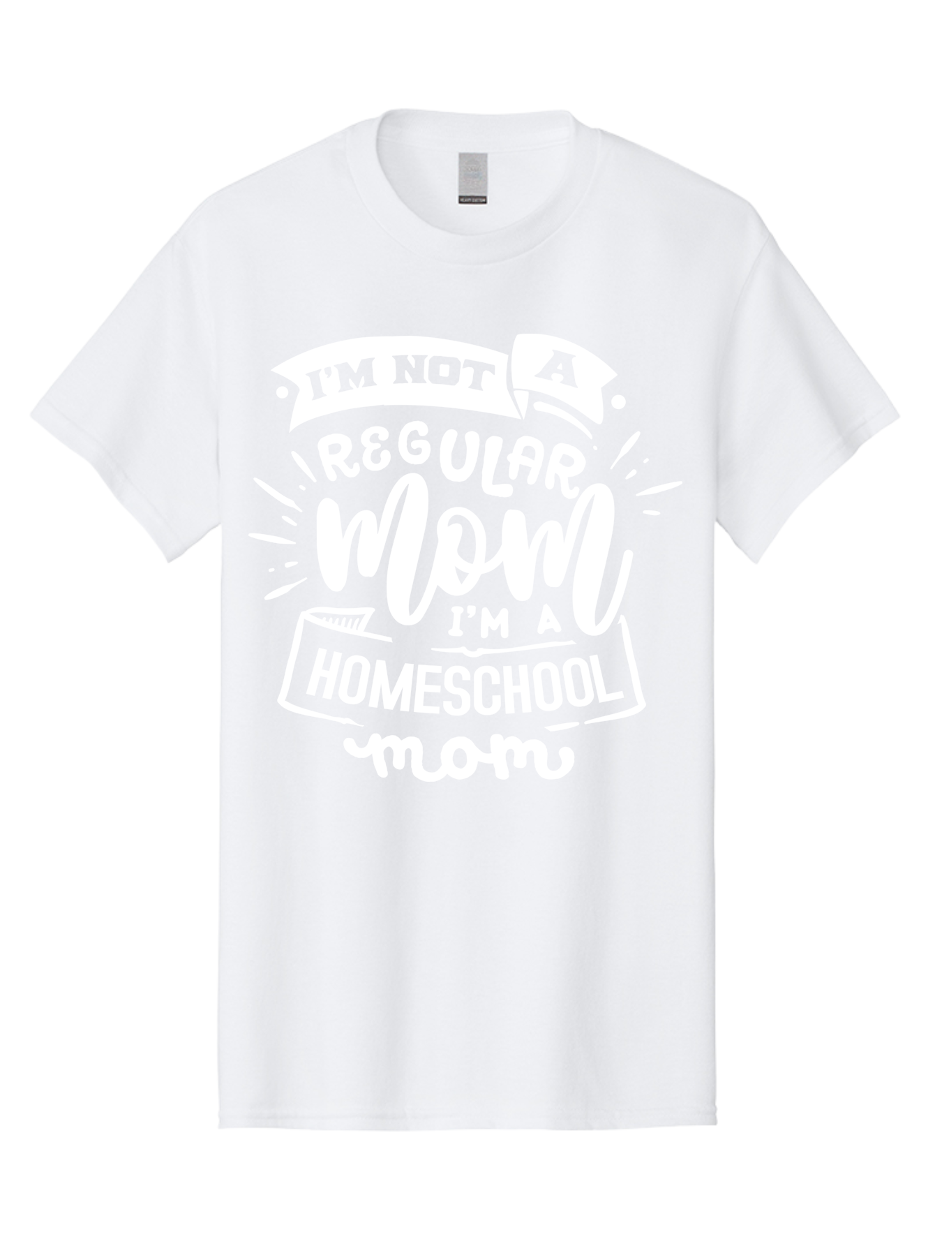 I-M-Not-A-Regular-Mom-I-M-A-Homeschool-Mom Men'S Graphic Tee, 100% Cotton, Comfortable Casual Summer Wear, Machine Washable, Homeschool Mom, Proud Parent, Alternative Education, Dedicated Mother, Homeschooling Lifestyle, Mom Quotes, Aab404