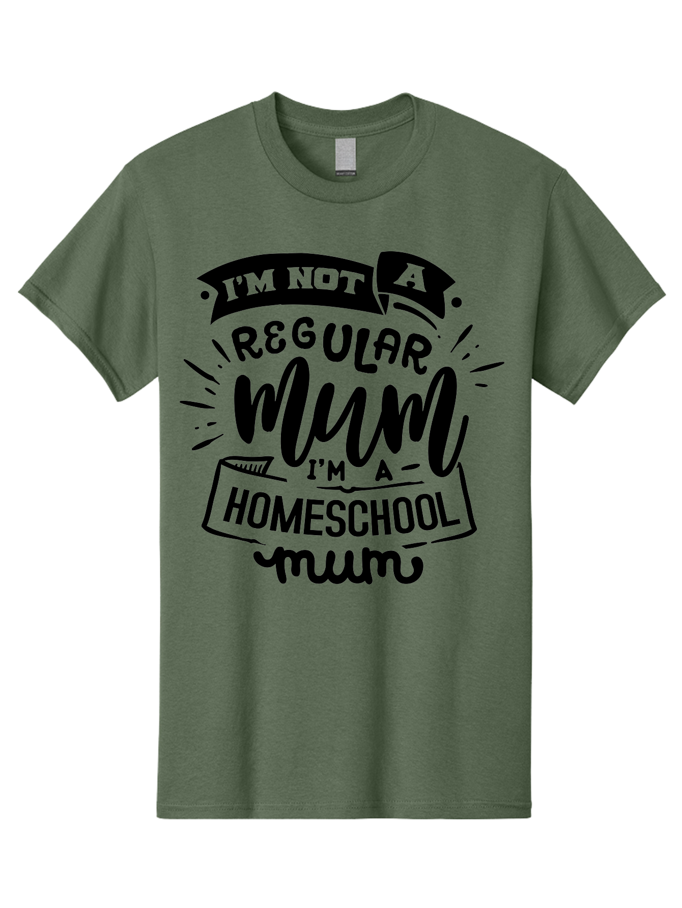 I-M-Not-A-Regular-Mum-I-M-A-Homeschool-Mum-1 Men'S Graphic Tee, 100% Cotton, Comfortable Casual Summer Wear, Machine Washable, Homeschool Mom, Proud Parent, Education At Home, Mom Life, Homeschooling Journey, Alternative Education, Aab405