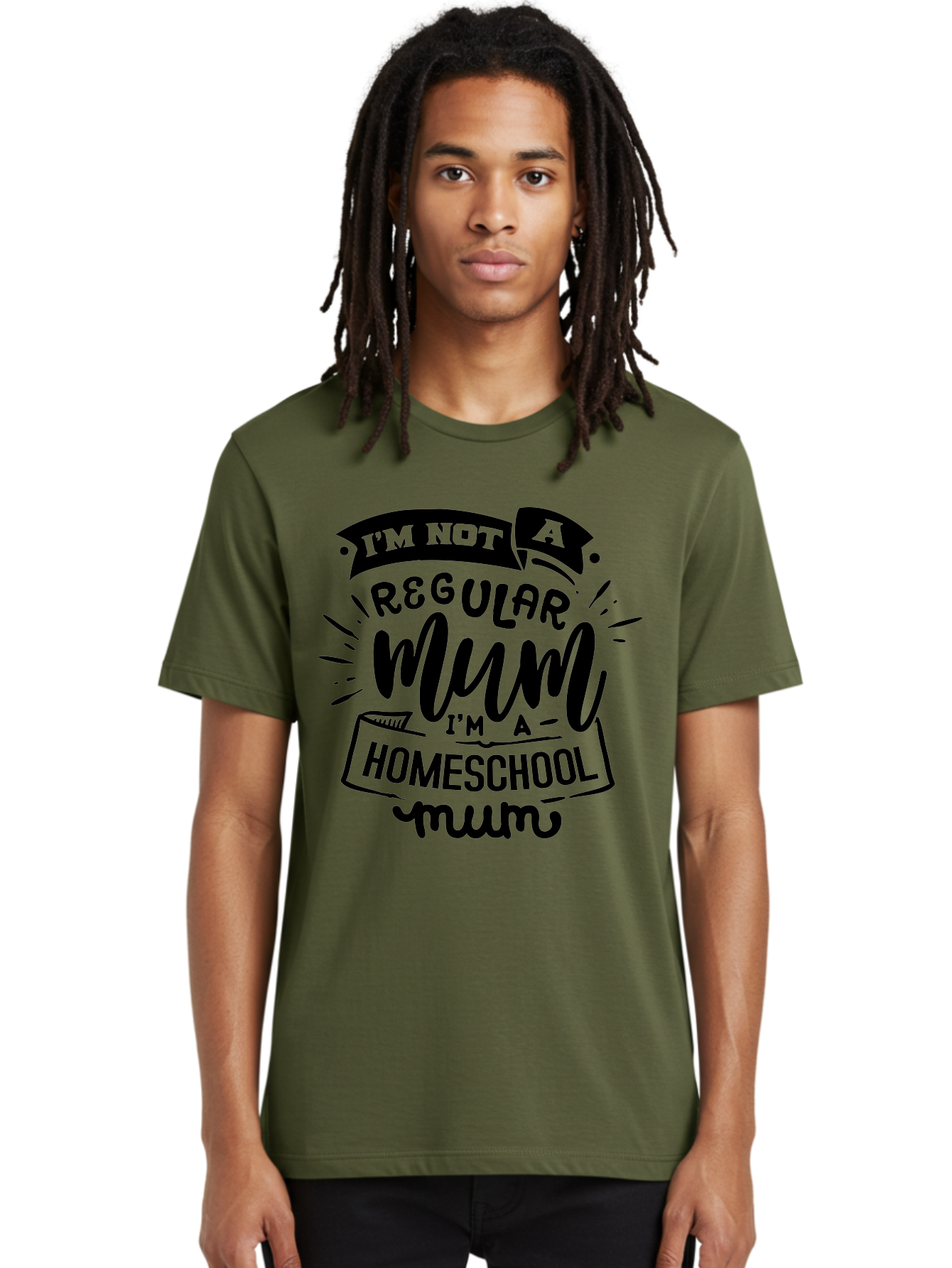 I-M-Not-A-Regular-Mum-I-M-A-Homeschool-Mum-1 Men'S Graphic Tee, 100% Cotton, Comfortable Casual Summer Wear, Machine Washable, Homeschool Mom, Proud Parent, Education At Home, Mom Life, Homeschooling Journey, Alternative Education, Aab405