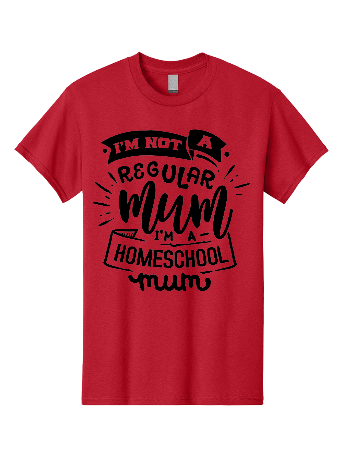 I-M-Not-A-Regular-Mum-I-M-A-Homeschool-Mum-1 Men'S Graphic Tee, 100% Cotton, Comfortable Casual Summer Wear, Machine Washable, Homeschool Mom, Proud Parent, Education At Home, Mom Life, Homeschooling Journey, Alternative Education, Aab405