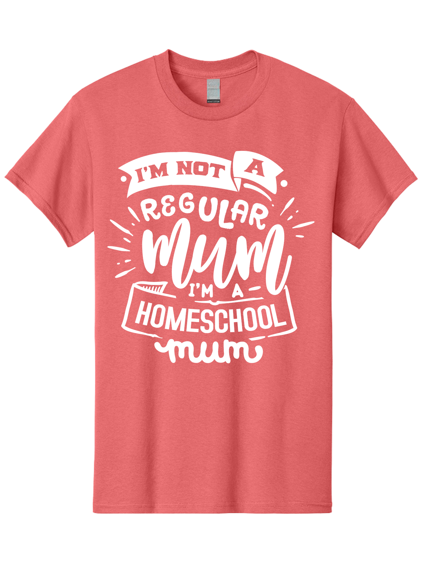 I-M-Not-A-Regular-Mum-I-M-A-Homeschool-Mum Men'S Graphic Tee, 100% Cotton, Comfortable Casual Summer Wear, Machine Washable, Homeschool Mom, Proud Parent, Alternative Education, Mom Life, Homeschooling, Parenting Tips, Education At Home, Aab406