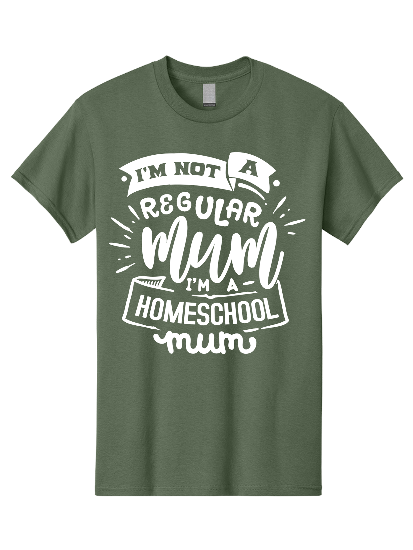 I-M-Not-A-Regular-Mum-I-M-A-Homeschool-Mum Men'S Graphic Tee, 100% Cotton, Comfortable Casual Summer Wear, Machine Washable, Homeschool Mom, Proud Parent, Alternative Education, Mom Life, Homeschooling, Parenting Tips, Education At Home, Aab406