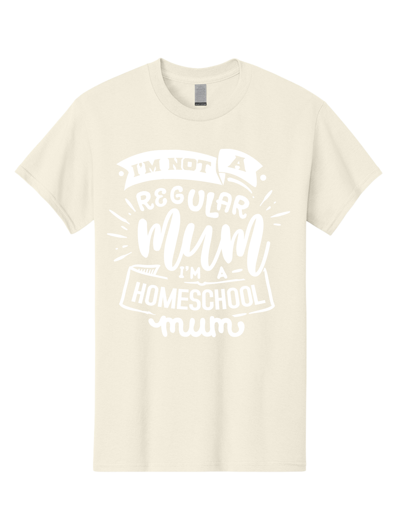 I-M-Not-A-Regular-Mum-I-M-A-Homeschool-Mum Men'S Graphic Tee, 100% Cotton, Comfortable Casual Summer Wear, Machine Washable, Homeschool Mom, Proud Parent, Alternative Education, Mom Life, Homeschooling, Parenting Tips, Education At Home, Aab406
