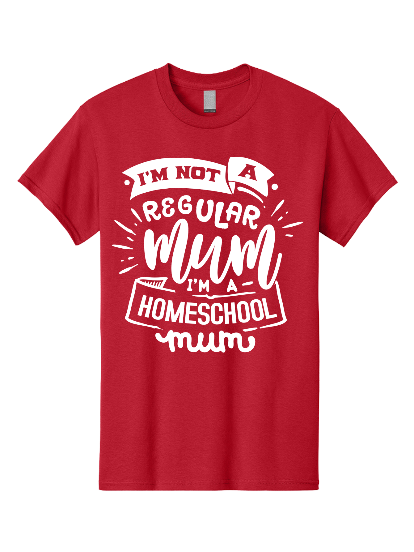I-M-Not-A-Regular-Mum-I-M-A-Homeschool-Mum Men'S Graphic Tee, 100% Cotton, Comfortable Casual Summer Wear, Machine Washable, Homeschool Mom, Proud Parent, Alternative Education, Mom Life, Homeschooling, Parenting Tips, Education At Home, Aab406