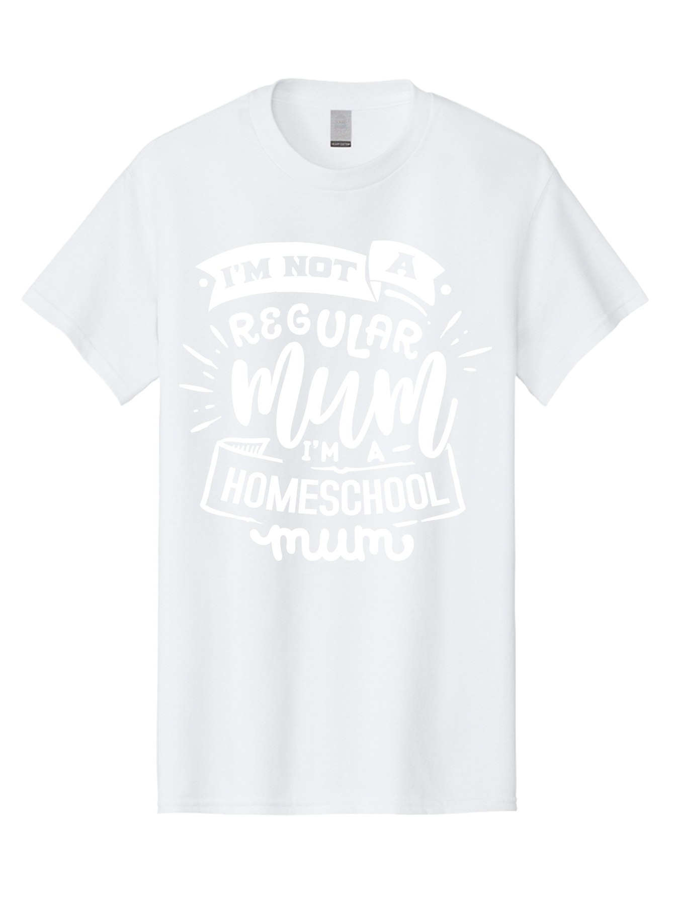 I-M-Not-A-Regular-Mum-I-M-A-Homeschool-Mum Men'S Graphic Tee, 100% Cotton, Comfortable Casual Summer Wear, Machine Washable, Homeschool Mom, Proud Parent, Alternative Education, Mom Life, Homeschooling, Parenting Tips, Education At Home, Aab406