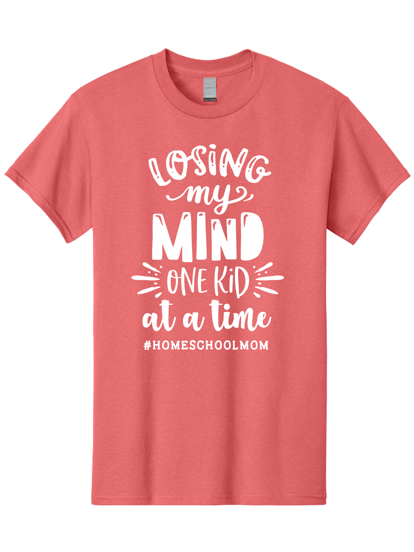 Losing-My-Mind-One-Kid-At-A-Time-2 Men'S Graphic Tee, 100% Cotton, Comfortable Casual Summer Wear, Machine Washable, Homeschool Mom, Parenting Humor, Funny Quotes, Mom Life, Homeschooling Challenges, Mom Struggles, Parenting Struggles, Aab410