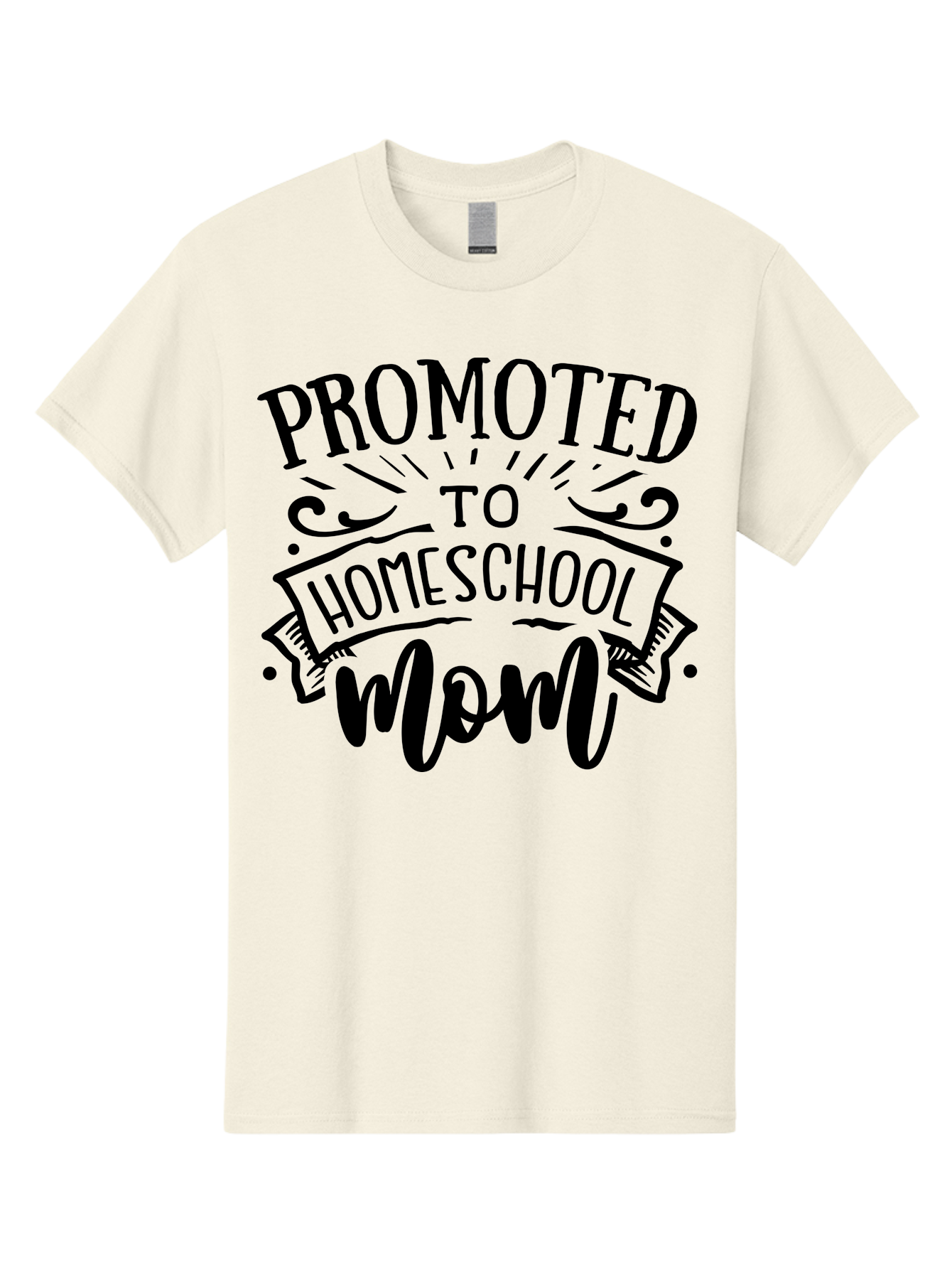 Promoted-To-Homeschool-Mom-1 Men'S Graphic Tee, 100% Cotton, Comfortable Casual Summer Wear, Machine Washable, Homeschool Mom, Parenting Journey, Motherhood Goals, Homeschooling, Mom Life, Parenting Tips, Family Bonding, Education At Home Aab417