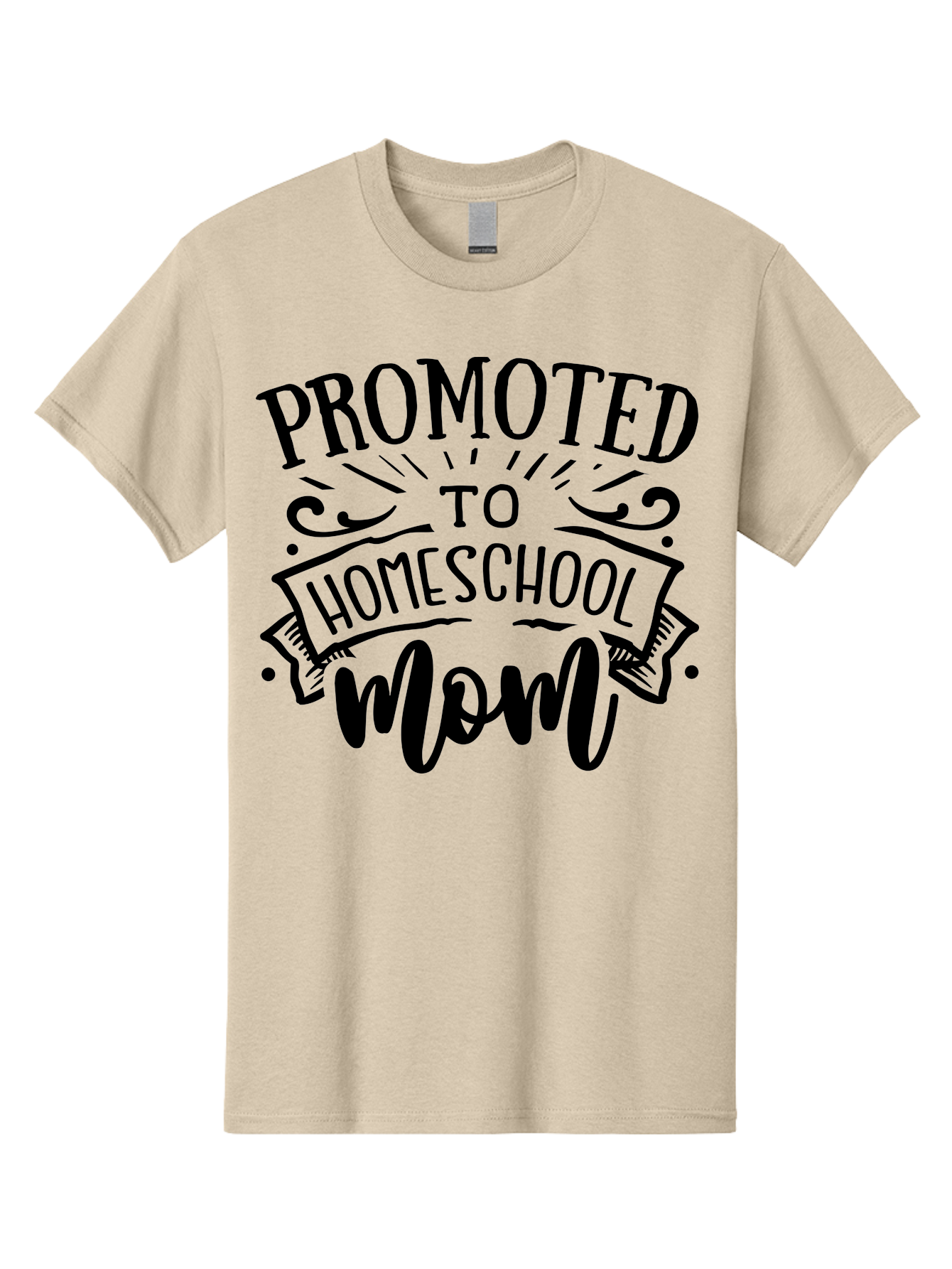 Promoted-To-Homeschool-Mom-1 Men'S Graphic Tee, 100% Cotton, Comfortable Casual Summer Wear, Machine Washable, Homeschool Mom, Parenting Journey, Motherhood Goals, Homeschooling, Mom Life, Parenting Tips, Family Bonding, Education At Home Aab417