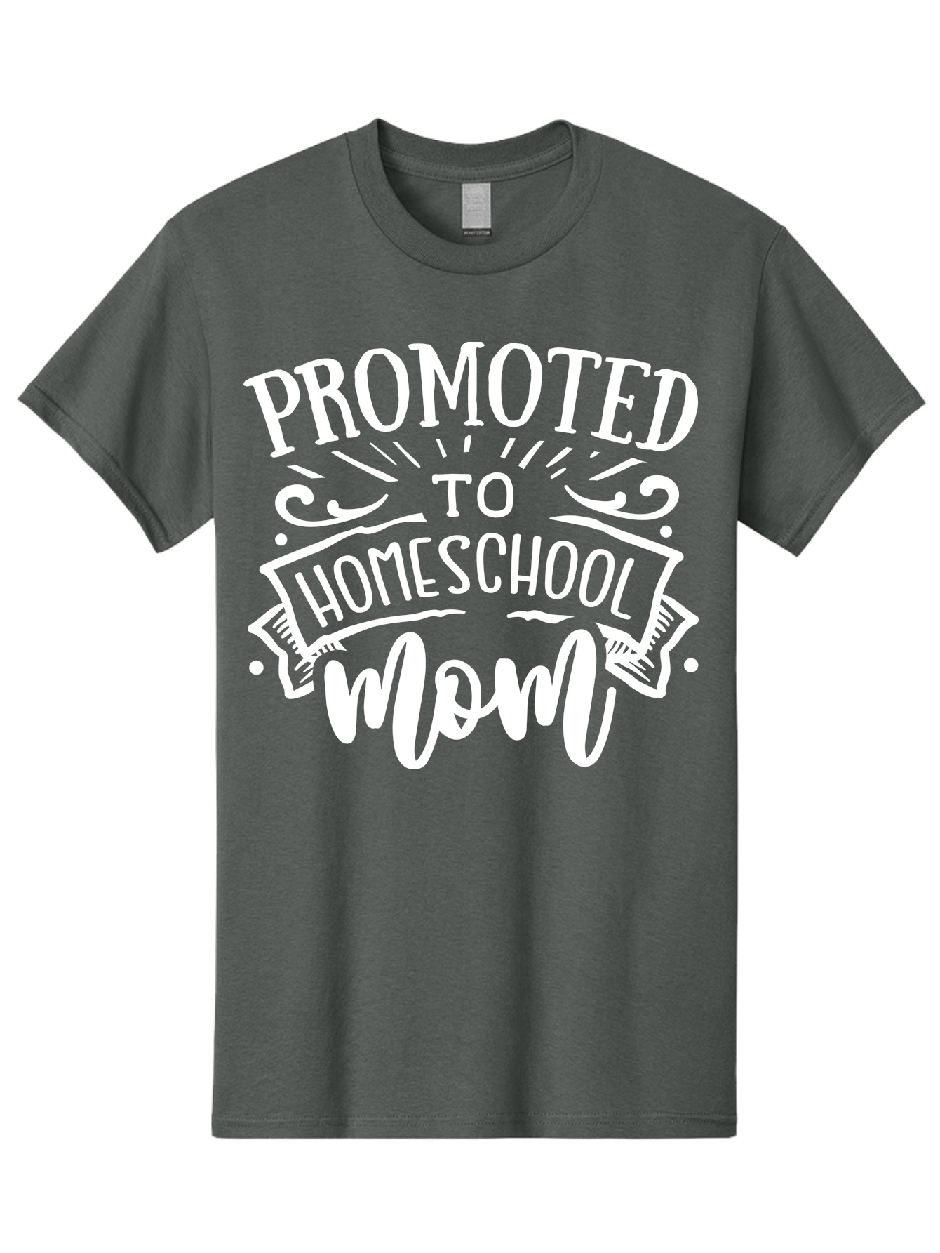 Promoted-To-Homeschool-Mom Men'S Graphic Tee, 100% Cotton, Comfortable Casual Summer Wear, Machine Washable, Homeschool Mom, Education At Home, Parenting Journey, Alternative Schooling, Mom Life, Family Learning, Personalized Education, Aab418
