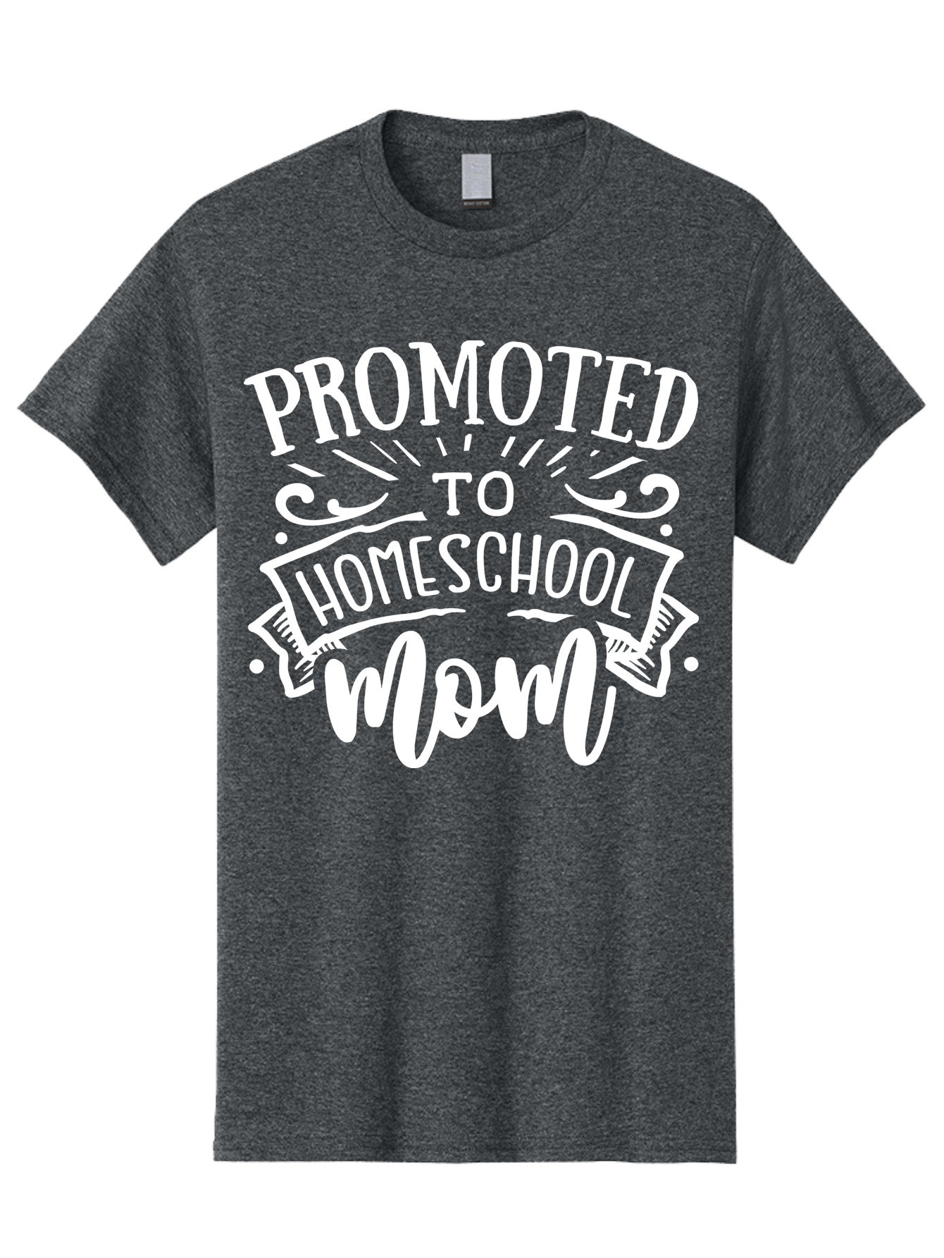 Promoted-To-Homeschool-Mom Men'S Graphic Tee, 100% Cotton, Comfortable Casual Summer Wear, Machine Washable, Homeschool Mom, Education At Home, Parenting Journey, Alternative Schooling, Mom Life, Family Learning, Personalized Education, Aab418