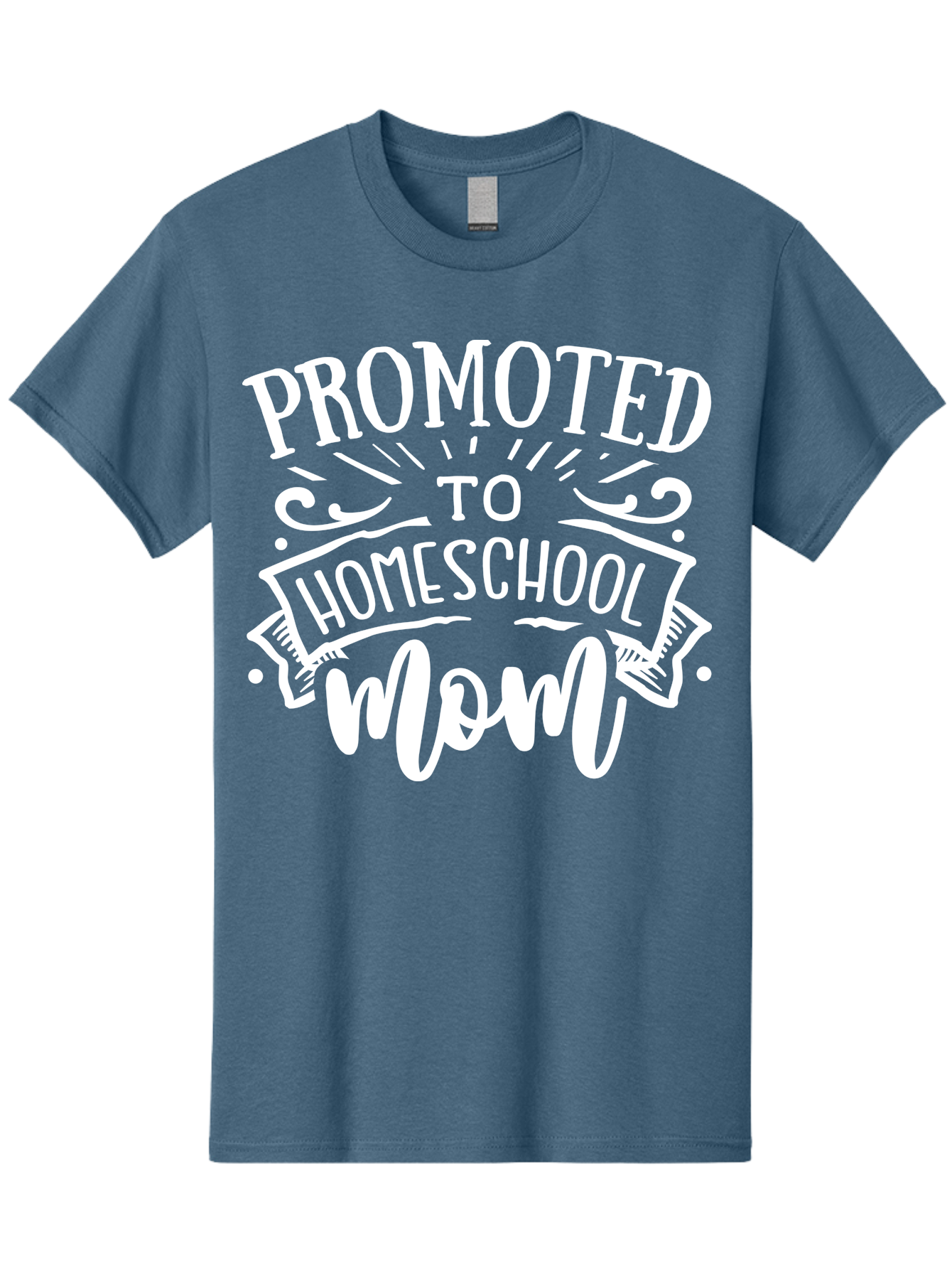 Promoted-To-Homeschool-Mom Men'S Graphic Tee, 100% Cotton, Comfortable Casual Summer Wear, Machine Washable, Homeschool Mom, Education At Home, Parenting Journey, Alternative Schooling, Mom Life, Family Learning, Personalized Education, Aab418