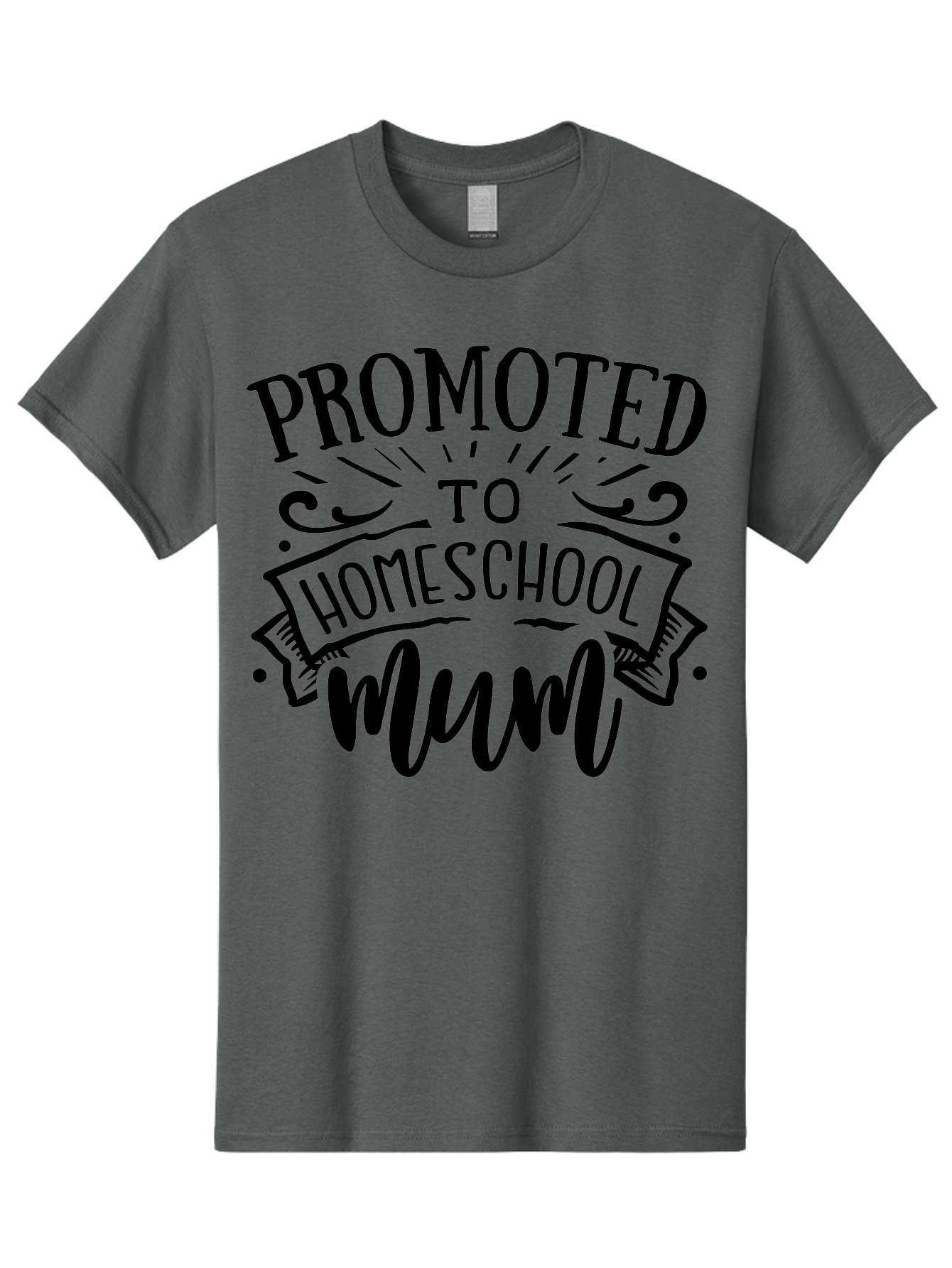 Promoted-To-Homeschool-Mum-1 Men'S Graphic Tee, 100% Cotton, Comfortable Casual Summer Wear, Machine Washable, Homeschool Mum, Mom Life, Parenting, Education, Homeschooling, Funny Quote, Humorous Design, Mom Quote, Inspirational Quote Aab419