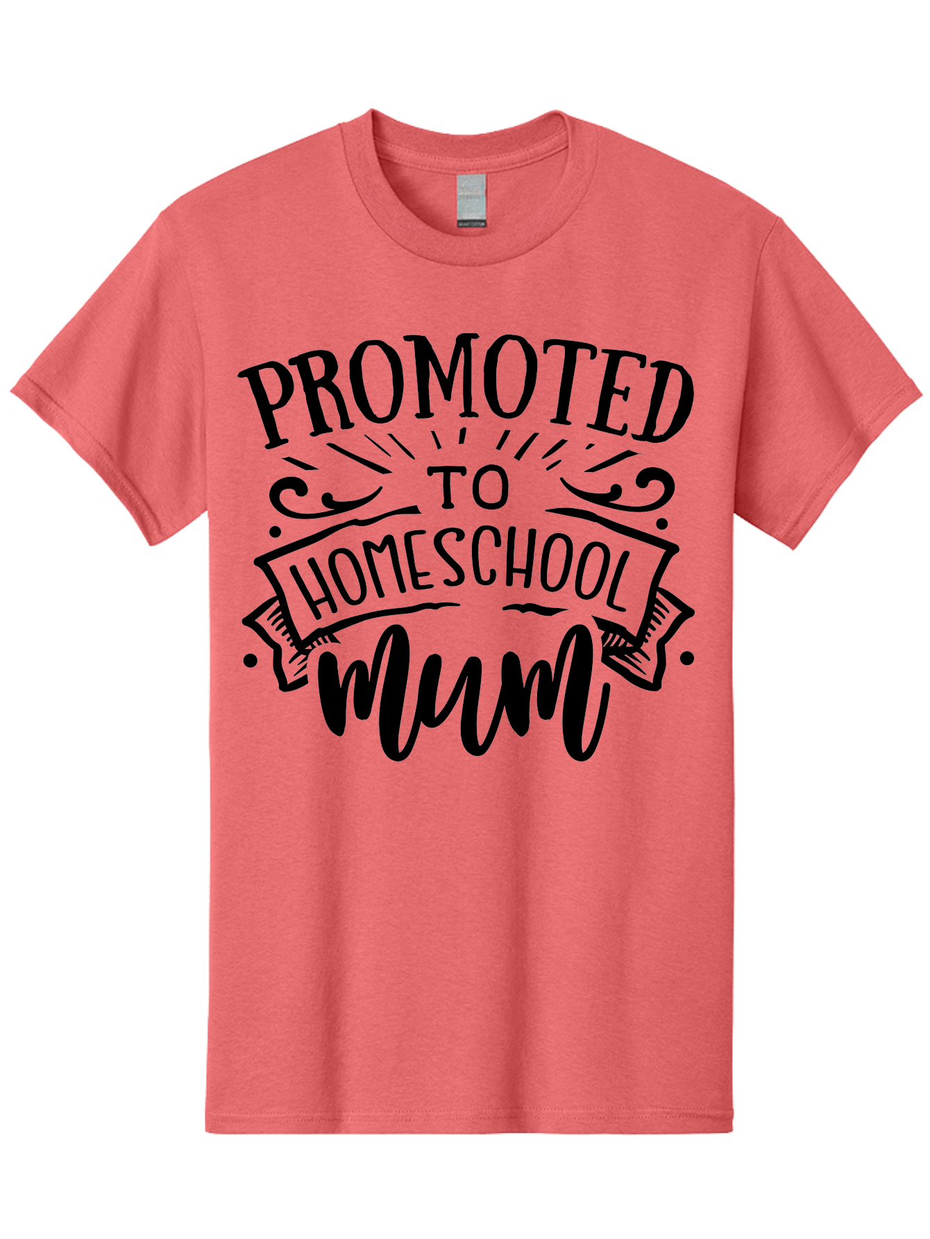 Promoted-To-Homeschool-Mum-1 Men'S Graphic Tee, 100% Cotton, Comfortable Casual Summer Wear, Machine Washable, Homeschool Mum, Mom Life, Parenting, Education, Homeschooling, Funny Quote, Humorous Design, Mom Quote, Inspirational Quote Aab419